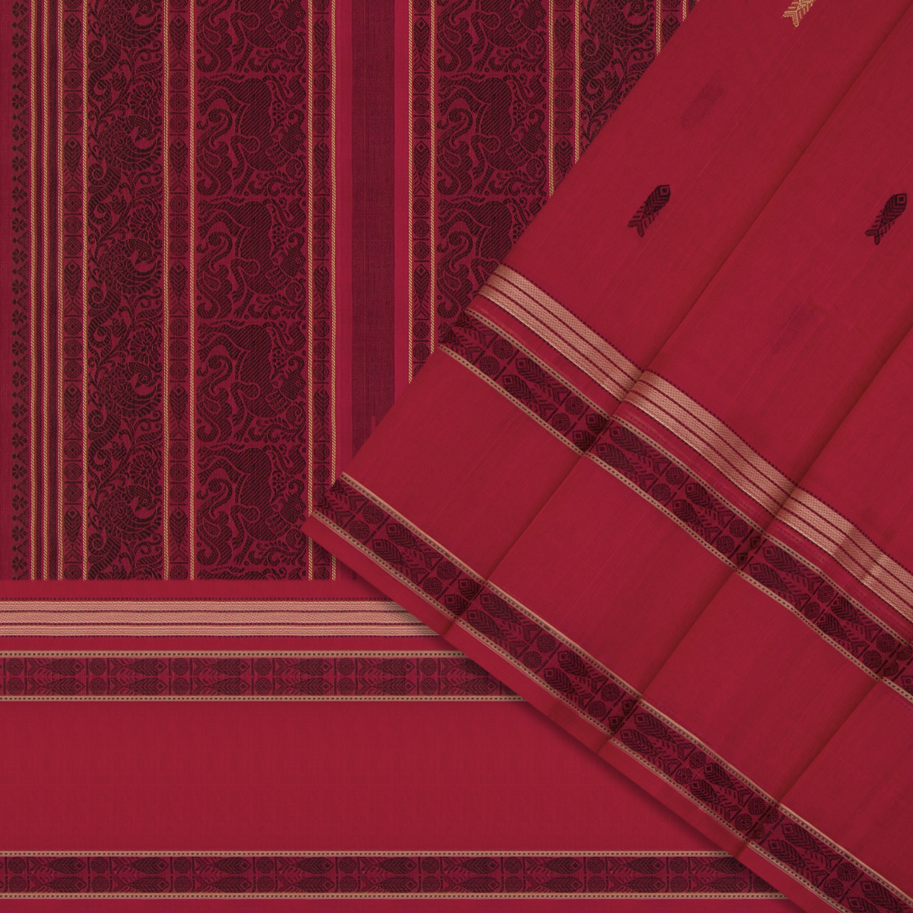 Kanakavalli Kanchi Cotton Sari 24-613-HS003-09060 - Cover View