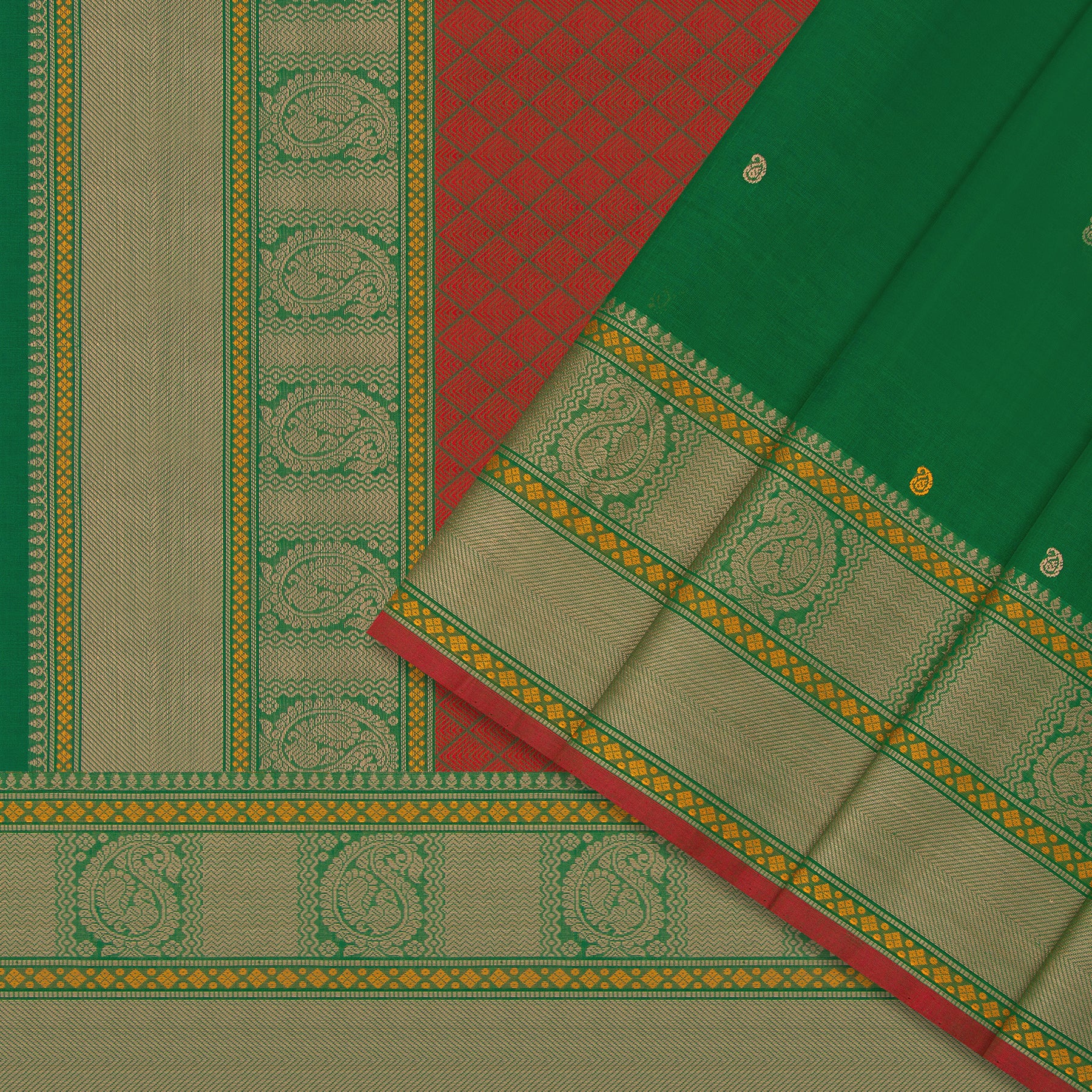 Kanakavalli Kanchi Cotton Sari 24-613-HS003-09078 - Cover View