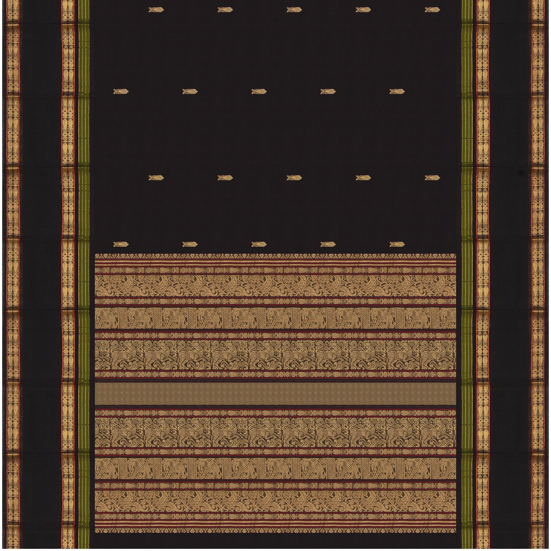 Kanakavalli Kanchi Cotton Sari 24-613-HS003-14379 - Full View