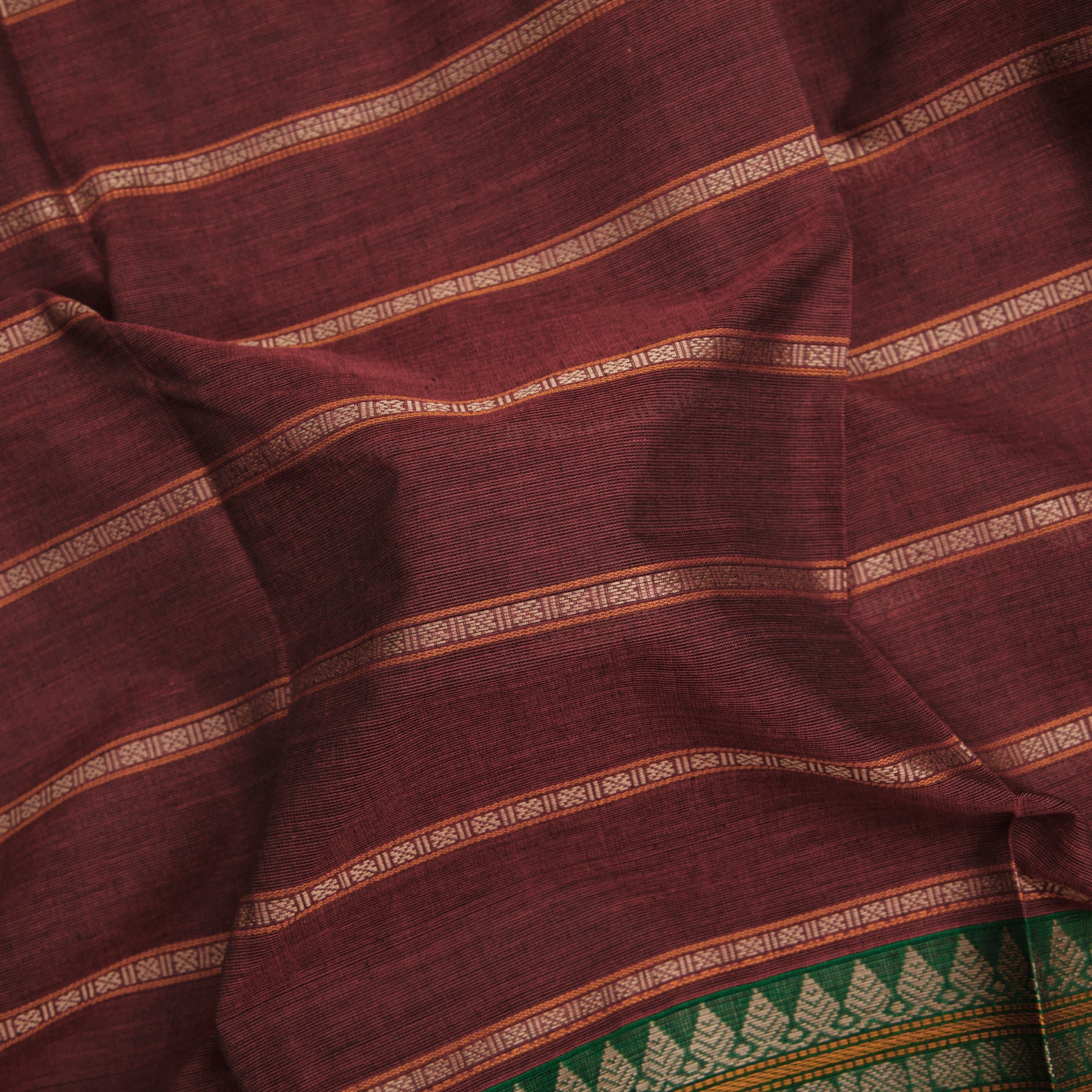 Kanakavalli Kanchi Cotton Sari 24-613-HS003-14402 - Fabric View
