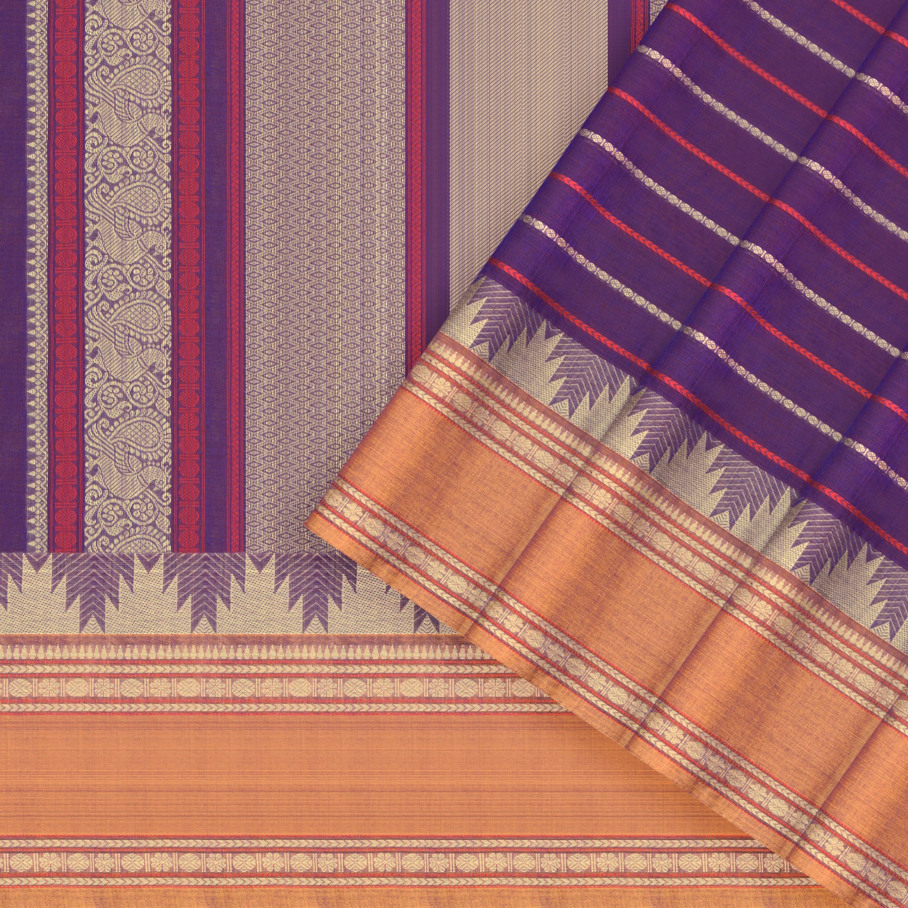 Kanakavalli Kanchi Cotton Sari 24-613-HS003-14416 - Cover View