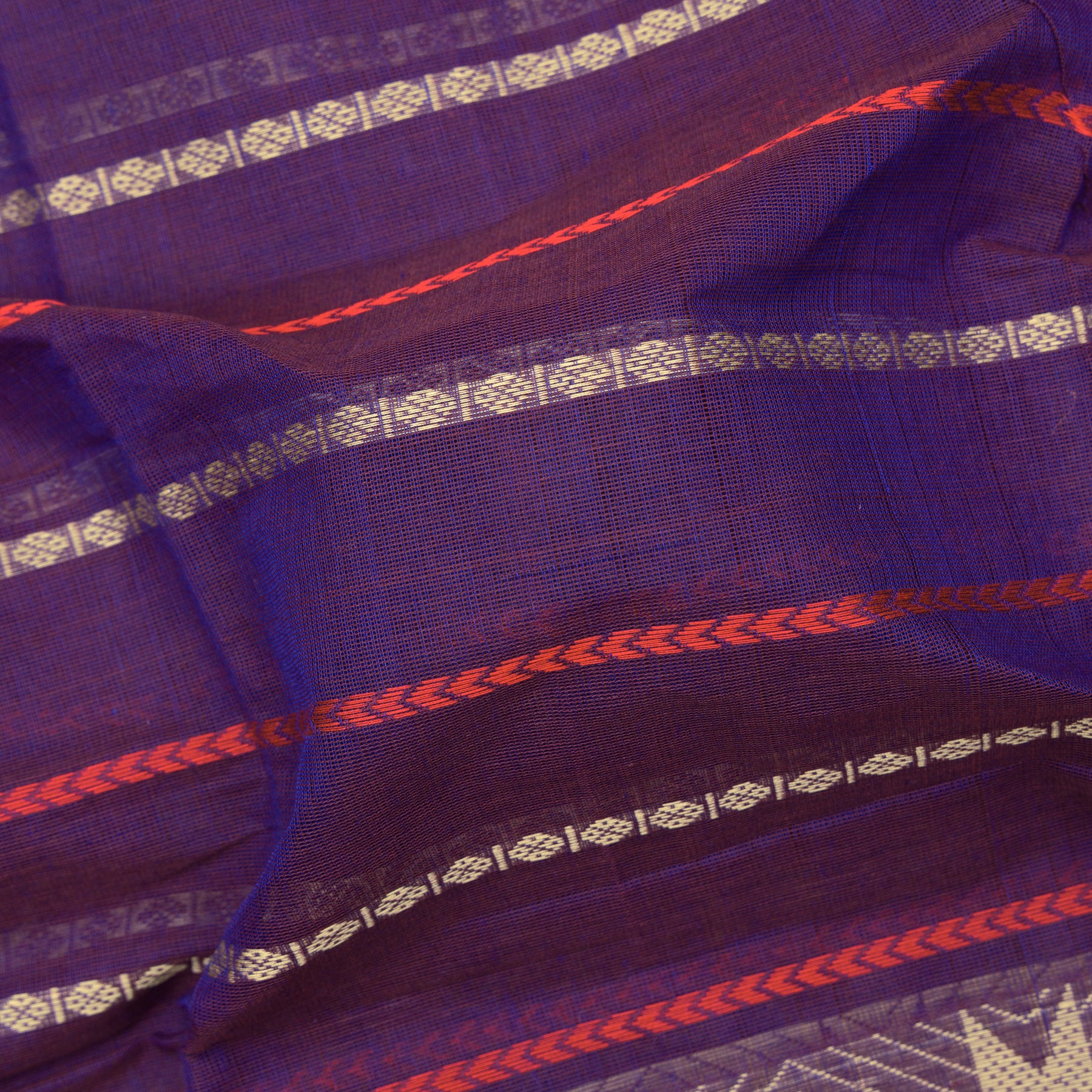 Kanakavalli Kanchi Cotton Sari 24-613-HS003-14416 - Fabric View