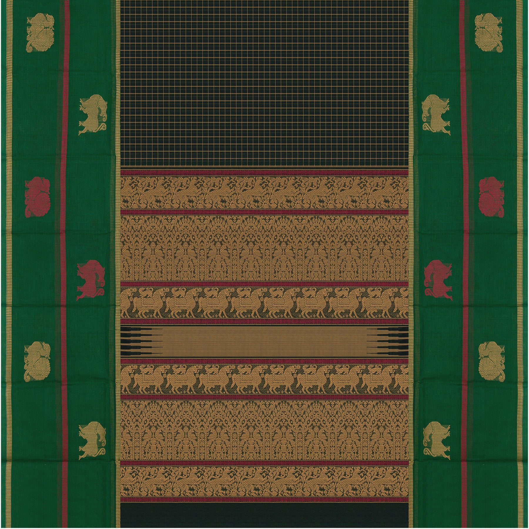 Kanakavalli Kanchi Cotton Sari 24-613-HS003-14426 - Full View