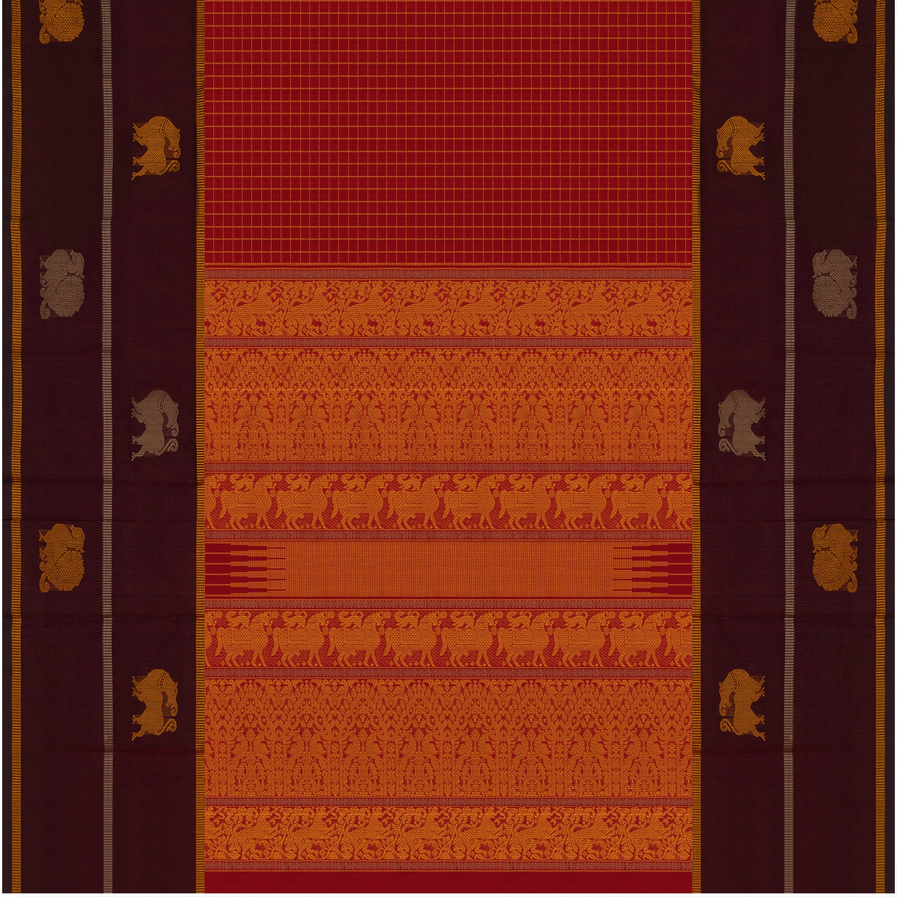 Kanakavalli Kanchi Cotton Sari 24-613-HS003-14427 - Full View