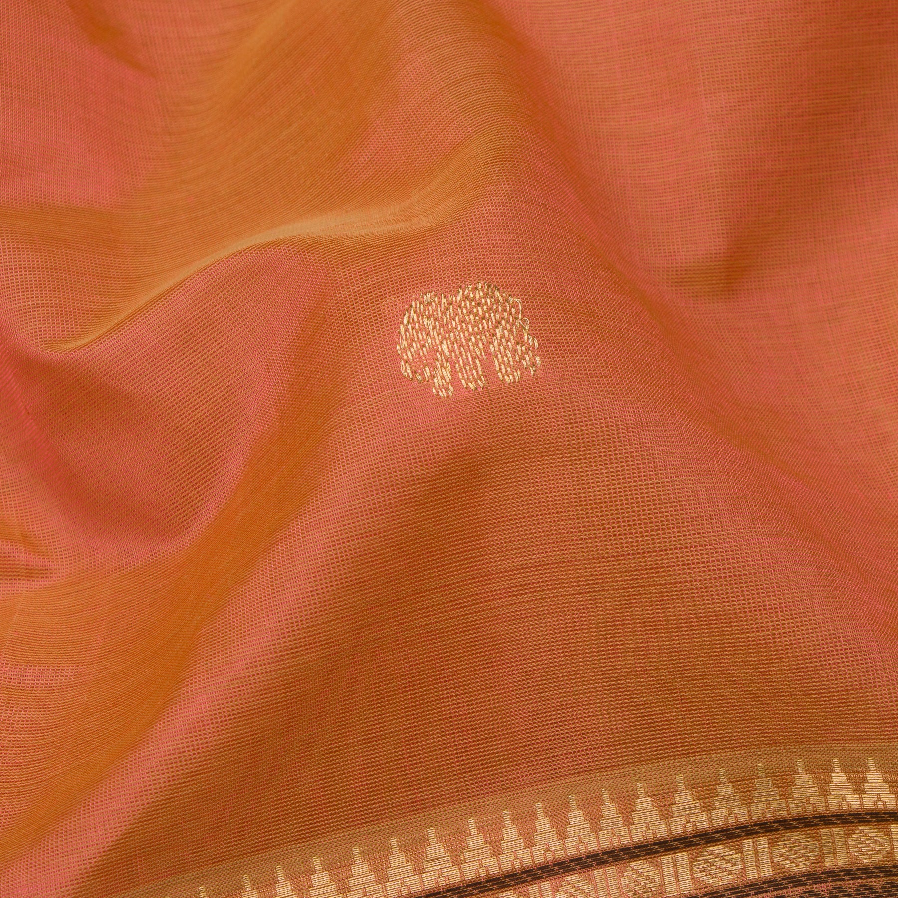 Kanakavalli Silk/Cotton Sari 24-613-HS005-09181 - Fabric View