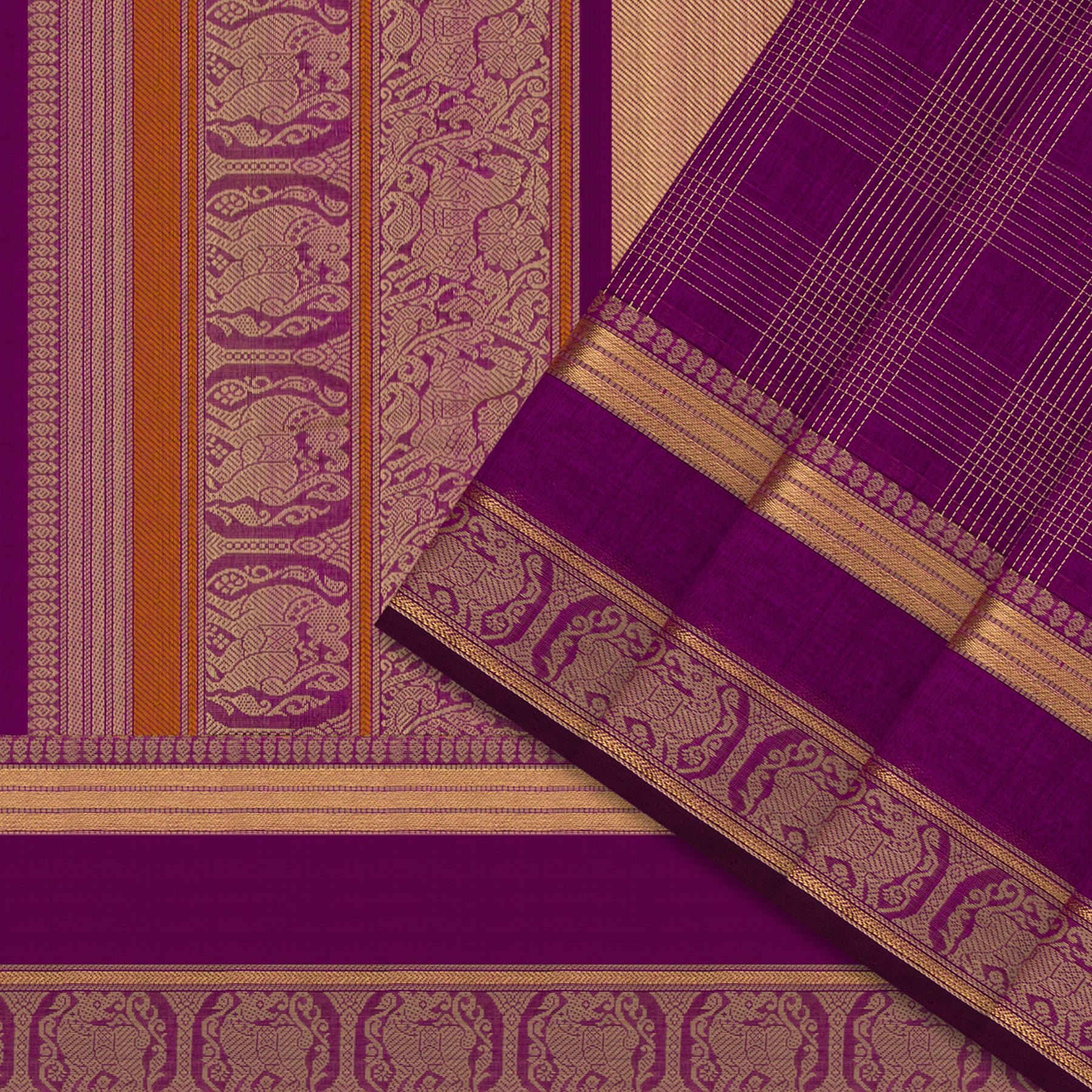 Kanakavalli Silk/Cotton Sari 24-613-HS005-13828 - Cover View