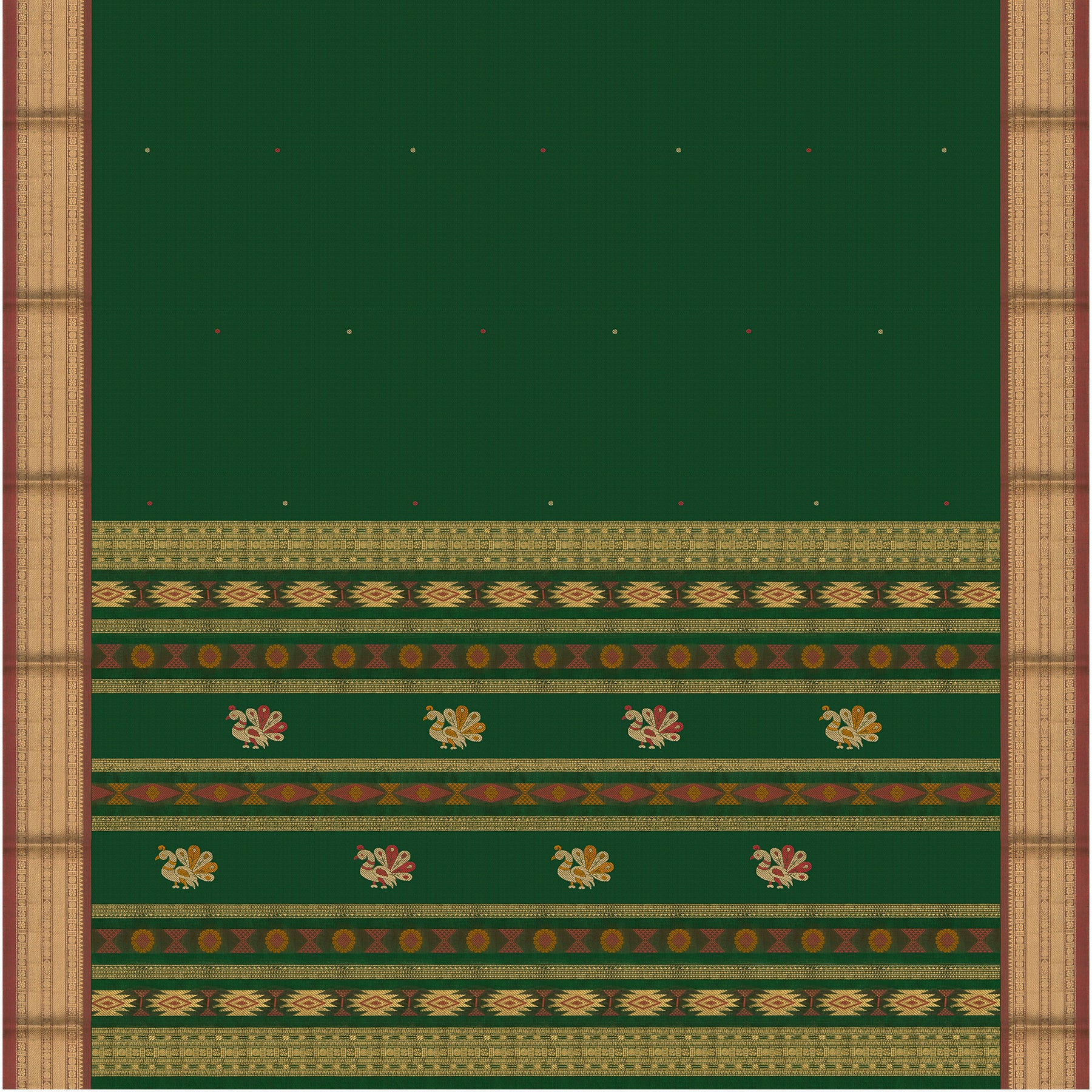 Kanakavalli Silk/Cotton Sari 24-613-HS005-13865 - Full View