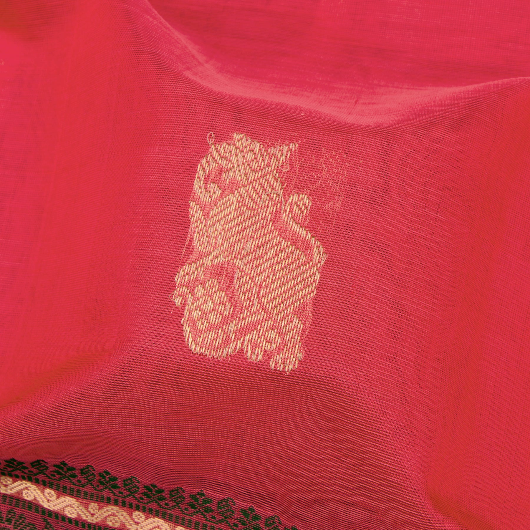 Kanakavalli Silk/Cotton Sari 24-613-HS005-14141 - Fabric View