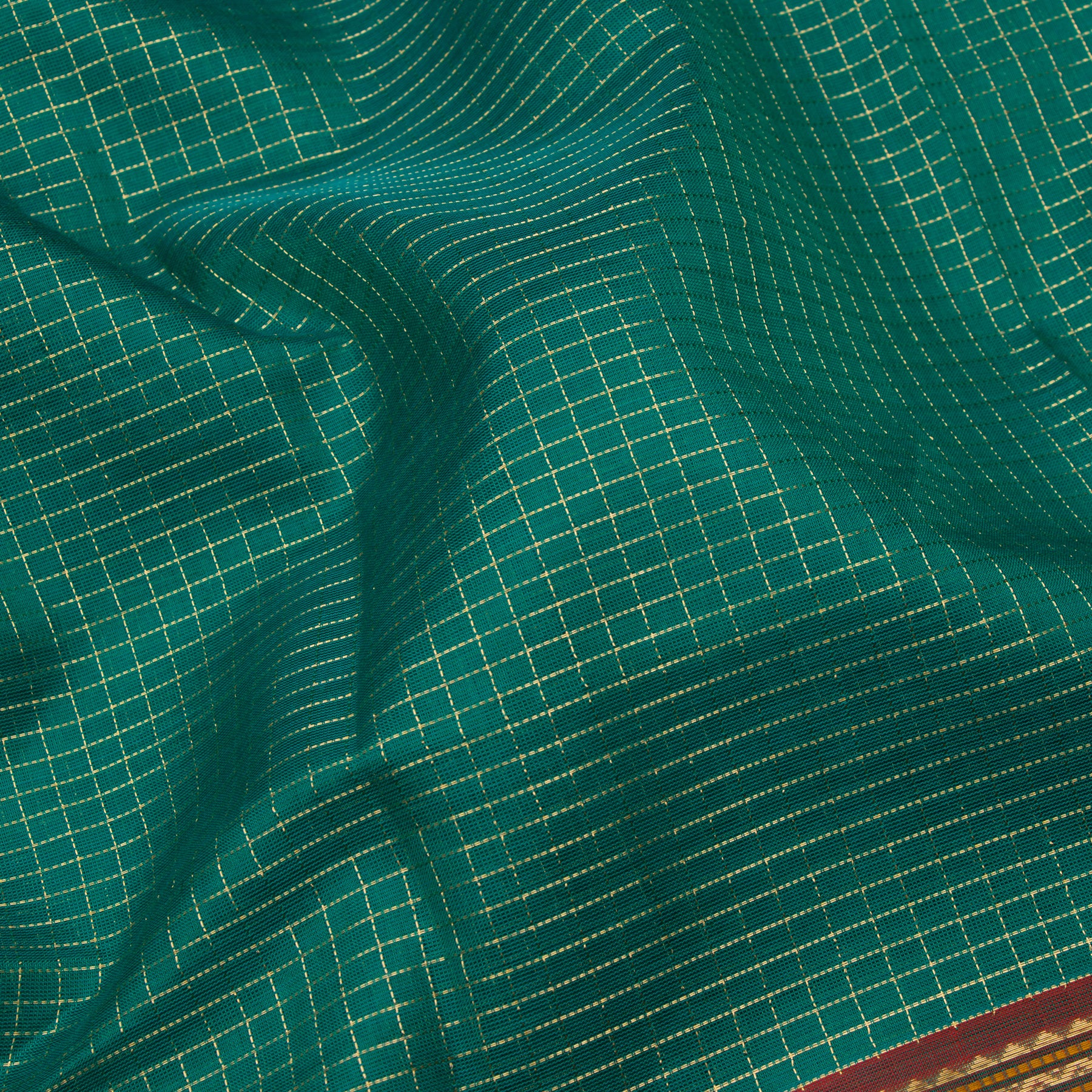 Kanakavalli Silk/Cotton Sari 24-613-HS005-14152 - Fabric View