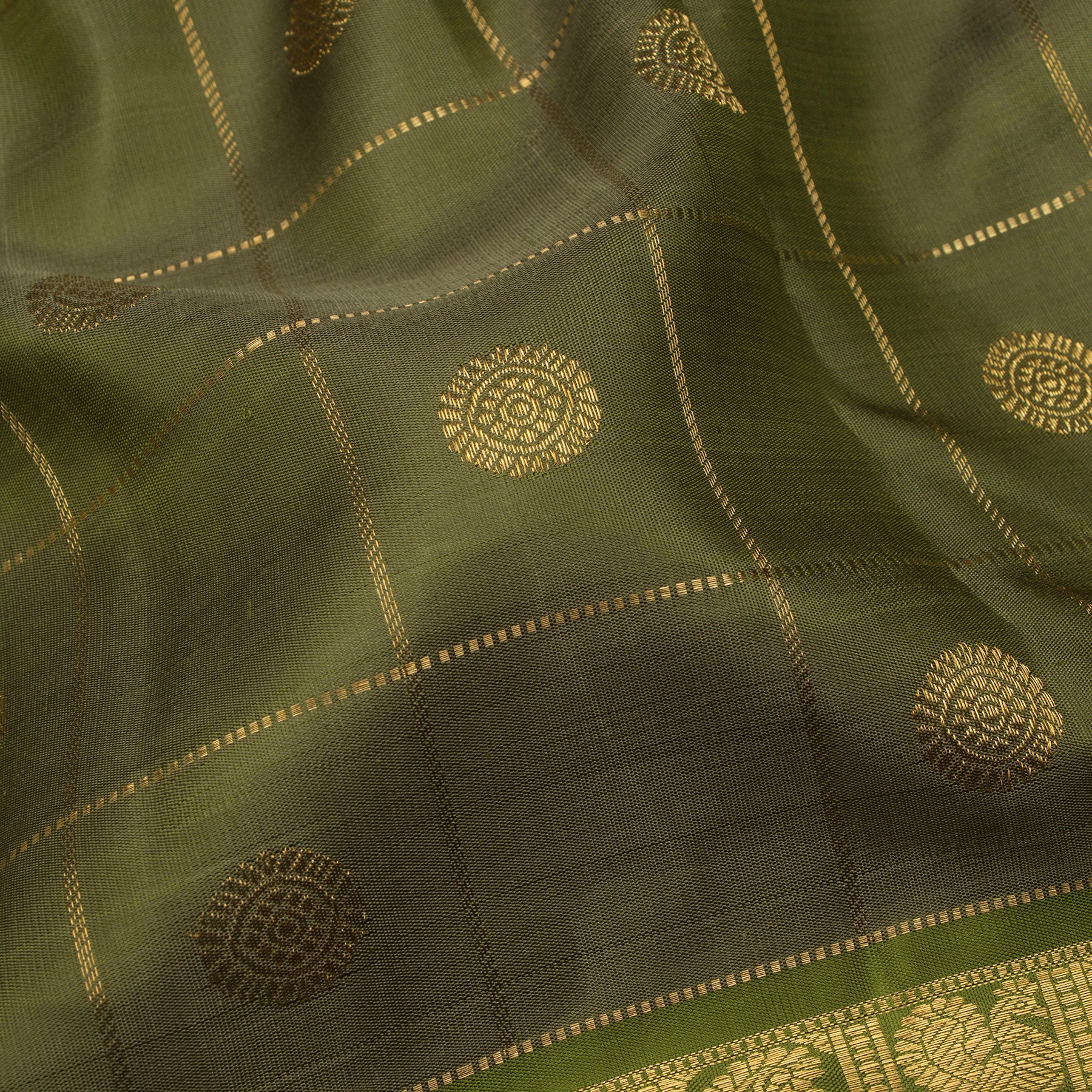 Kanakavalli Kanjivaram Silk Sari 24-615-HS001-07363 - Fabric View