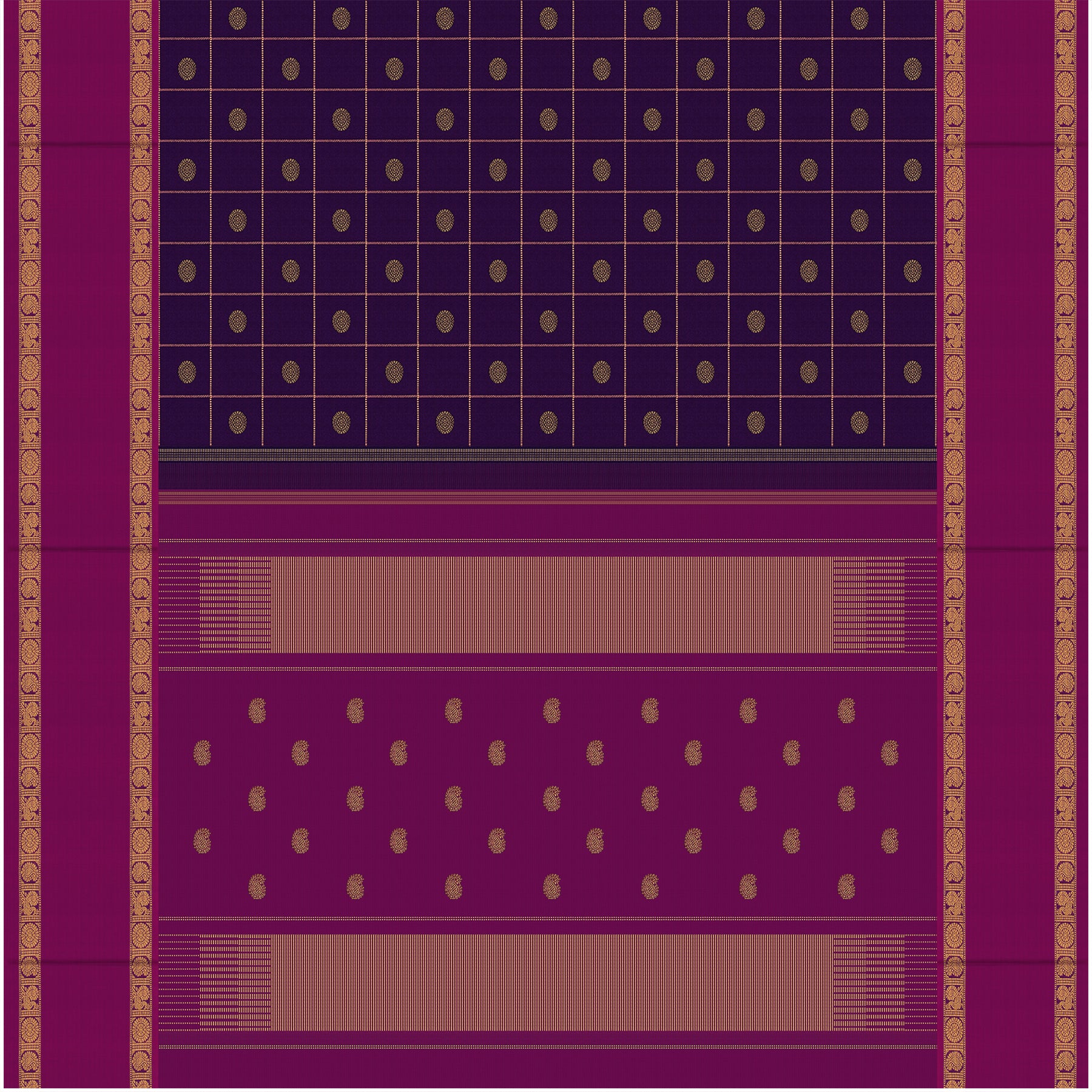 Kanakavalli Kanjivaram Silk Sari 24-615-HS001-08712 - Full View