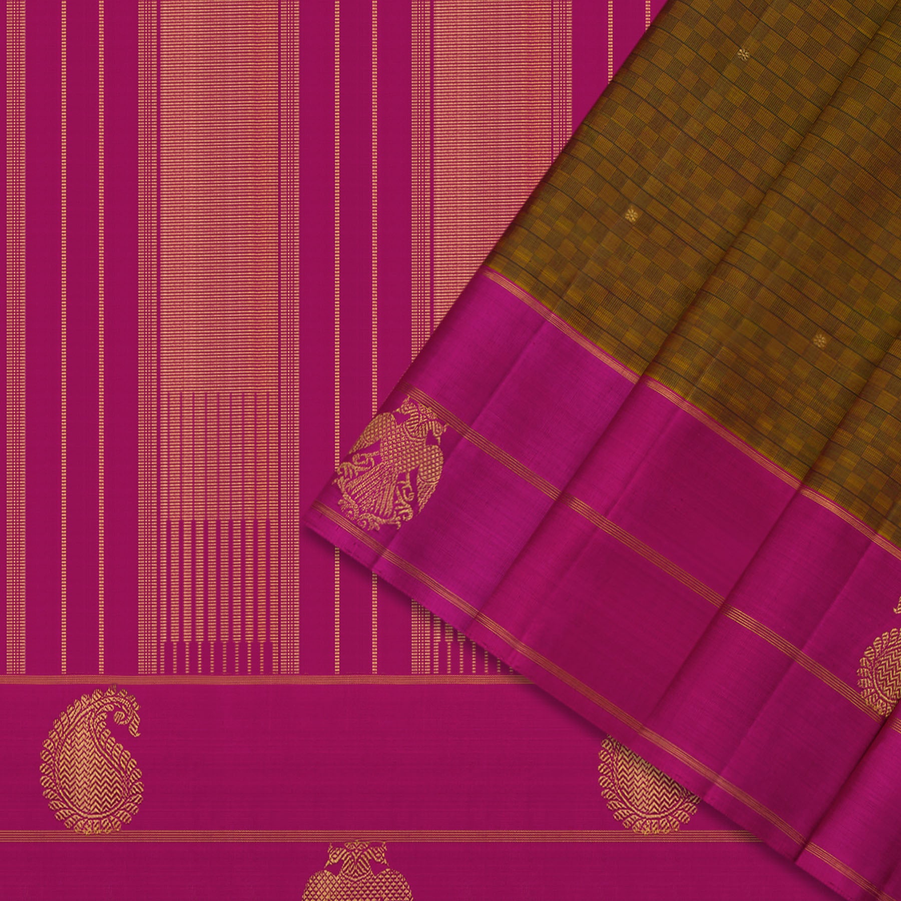 Kanakavalli Kanjivaram Silk Sari 24-615-HS001-11808 - Cover View