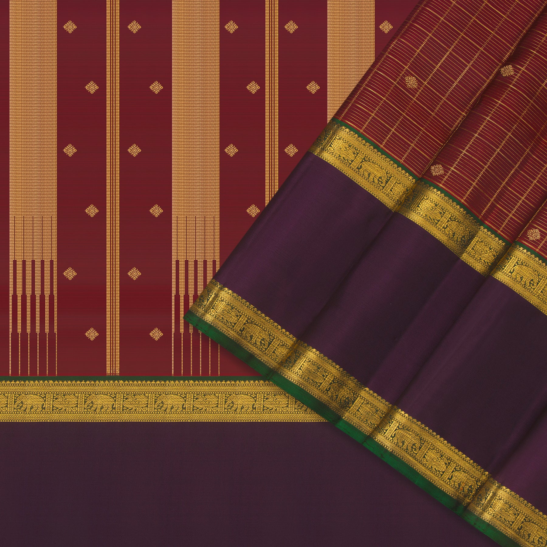 Kanakavalli Kanjivaram Silk Sari 24-615-HS001-11878 - Cover View
