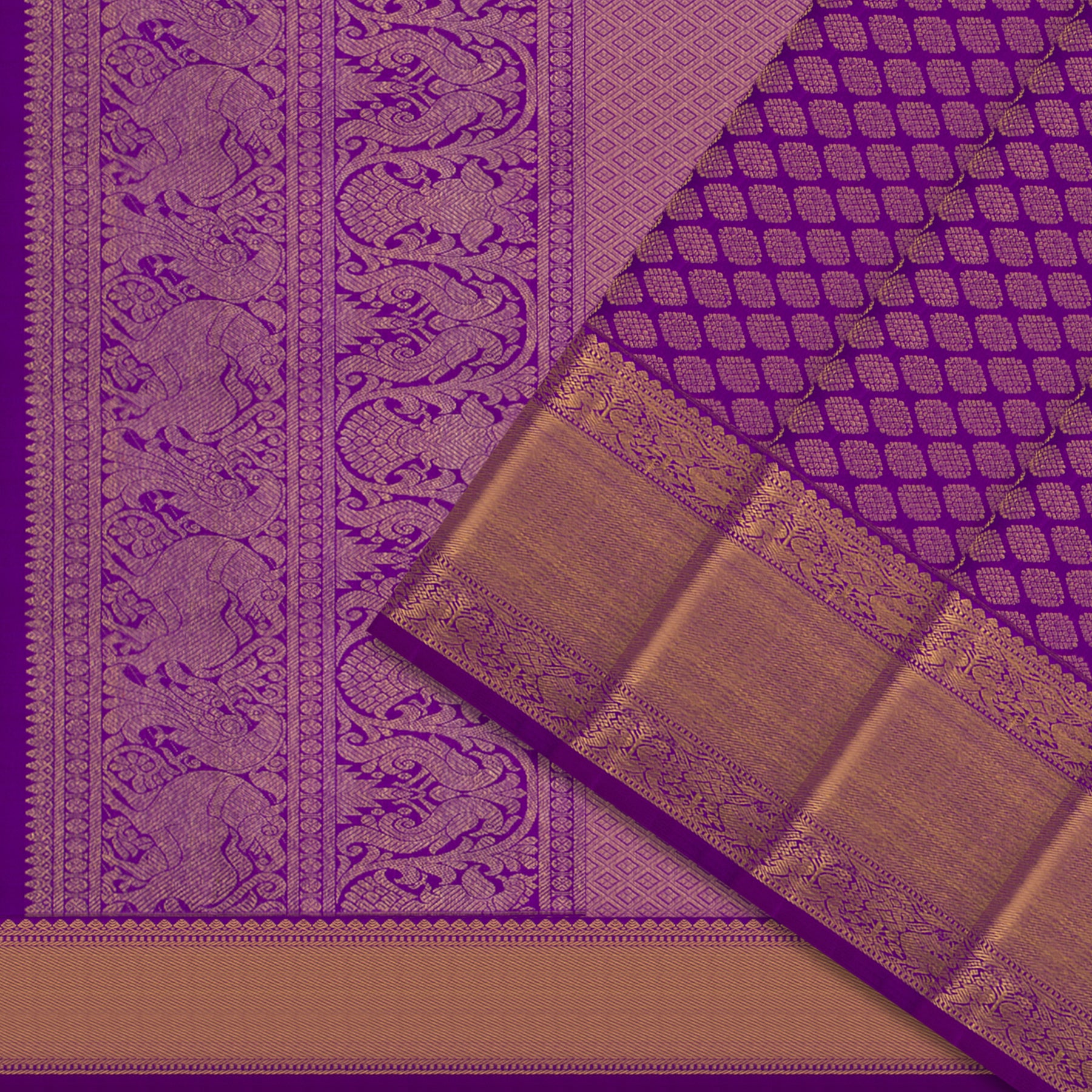 Kanakavalli Kanjivaram Silk Sari 24-615-HS001-12666 - Cover View