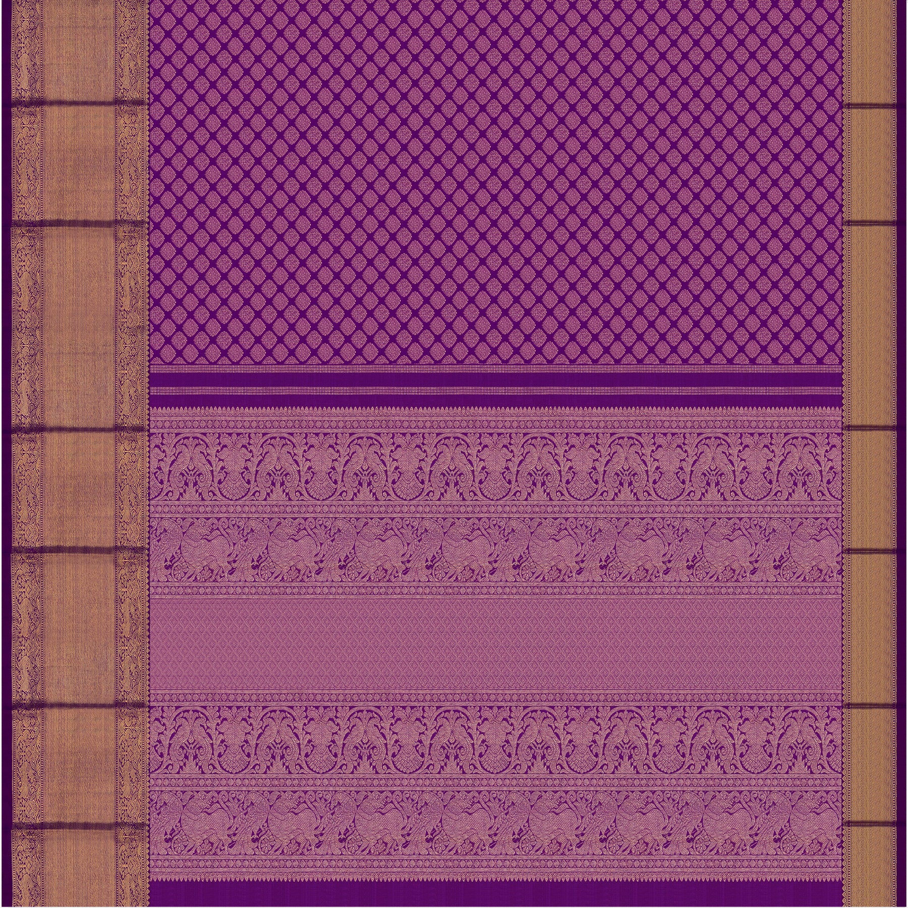 Kanakavalli Kanjivaram Silk Sari 24-615-HS001-12666 - Full View