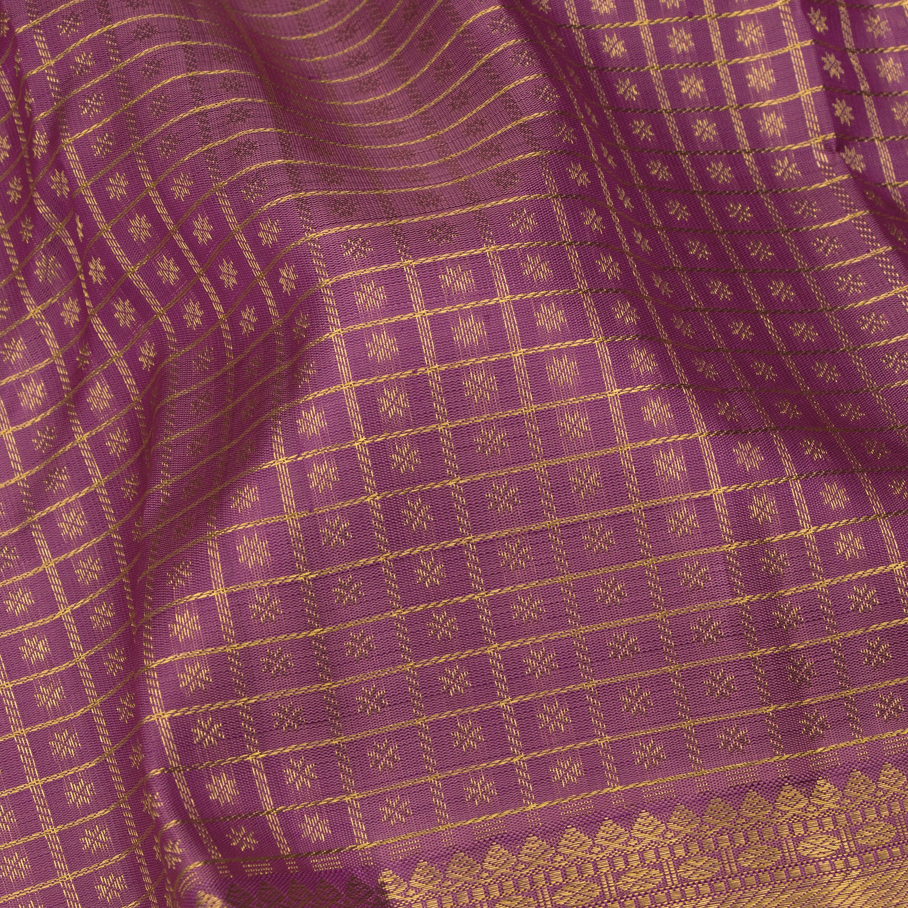 Kanakavalli Kanjivaram Silk Sari 24-615-HS001-13545 - Fabric View