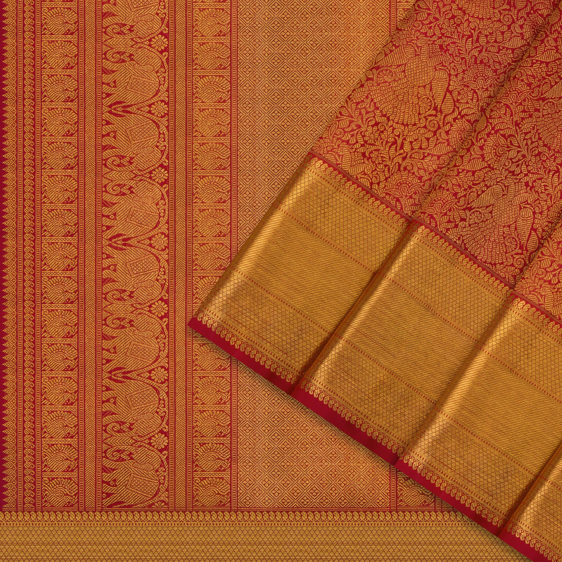 Kanakavalli Kanjivaram Silk Sari 24-615-HS001-13582 - Cover View