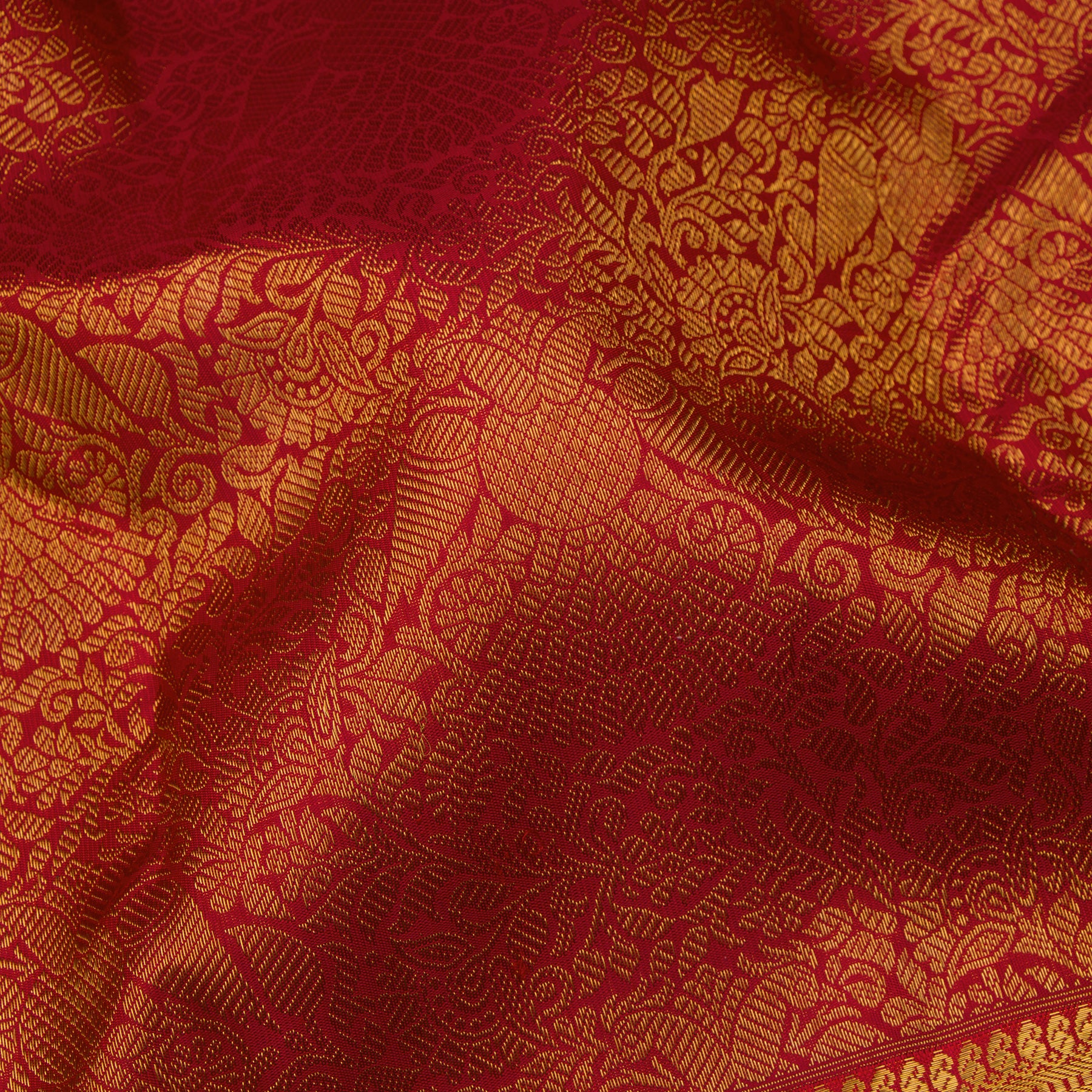 Kanakavalli Kanjivaram Silk Sari 24-615-HS001-13582 - Fabric View