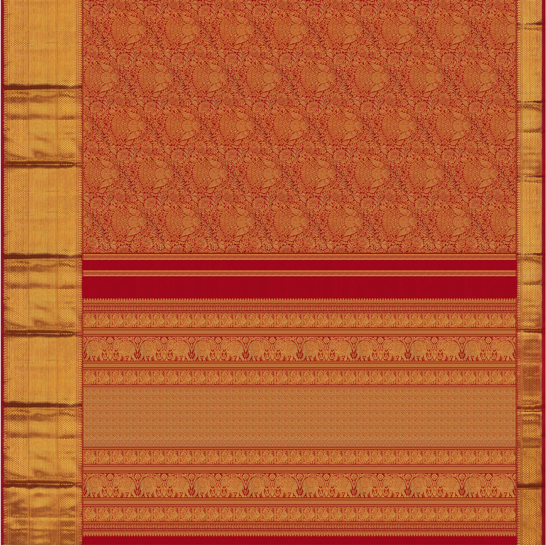 Kanakavalli Kanjivaram Silk Sari 24-615-HS001-13582 - Full View