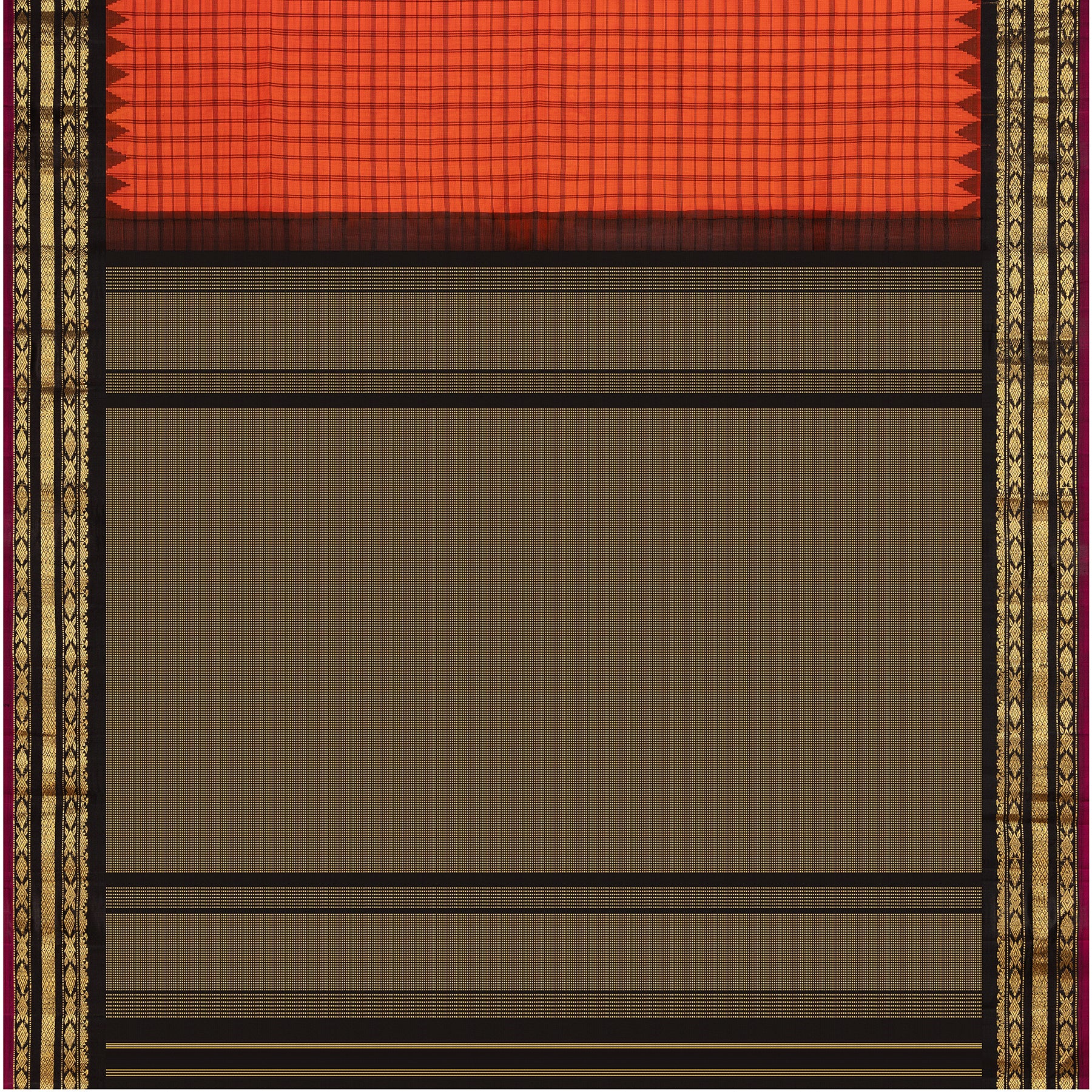 Kanakavalli Gadwal Silk/Cotton Sari 24-616-HS005-13218 - Full View