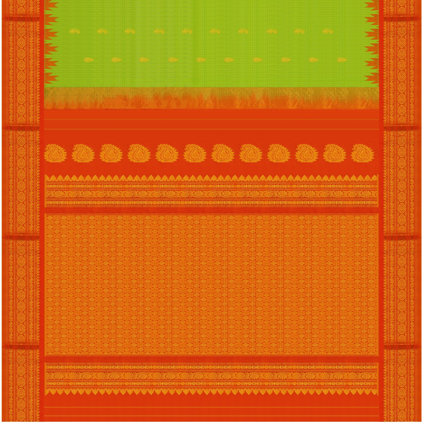 Kanakavalli Gadwal Silk/Cotton Sari 24-616-HS005-13222 - Full View