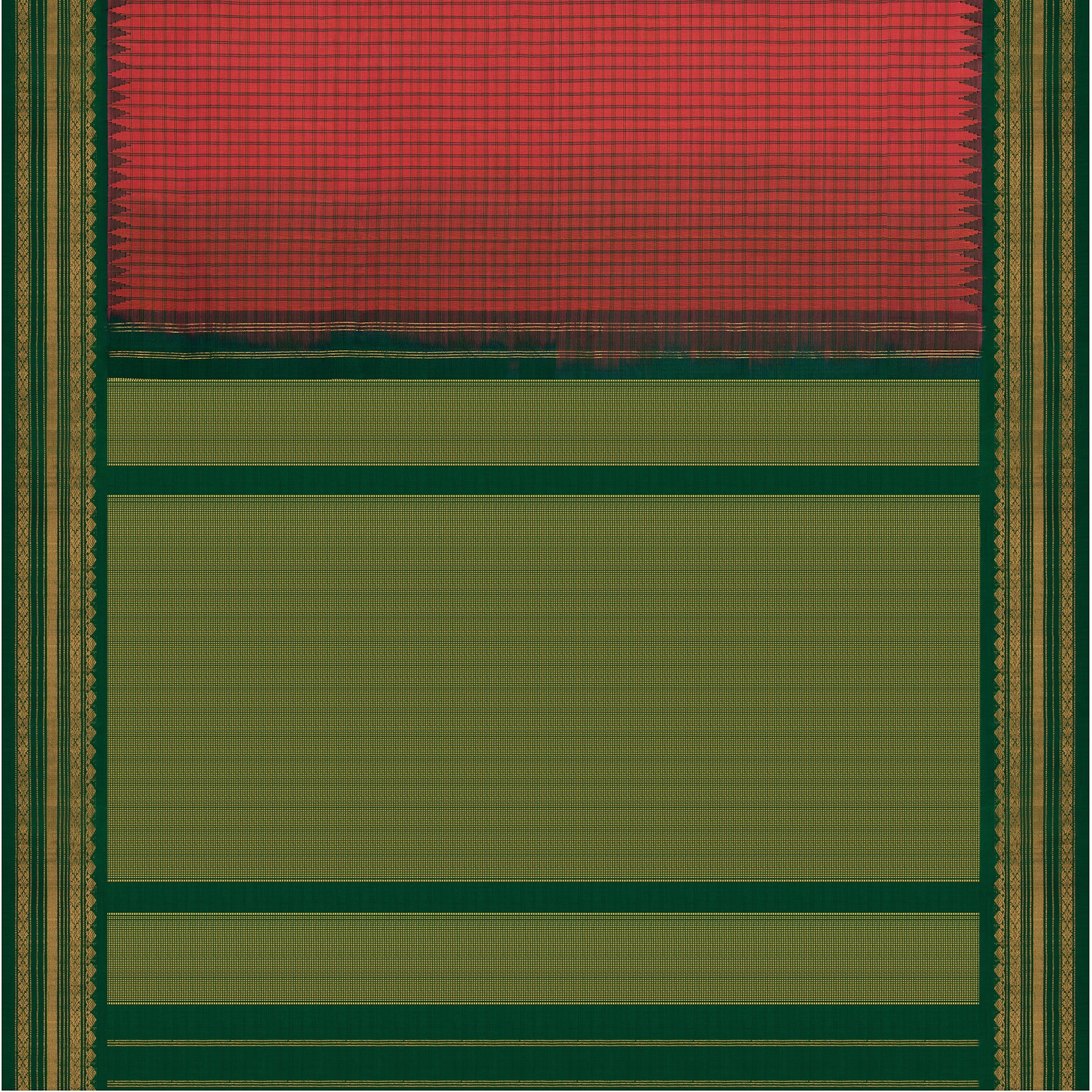 Kanakavalli Gadwal Silk/Cotton Sari 24-616-HS005-14338 - Full View