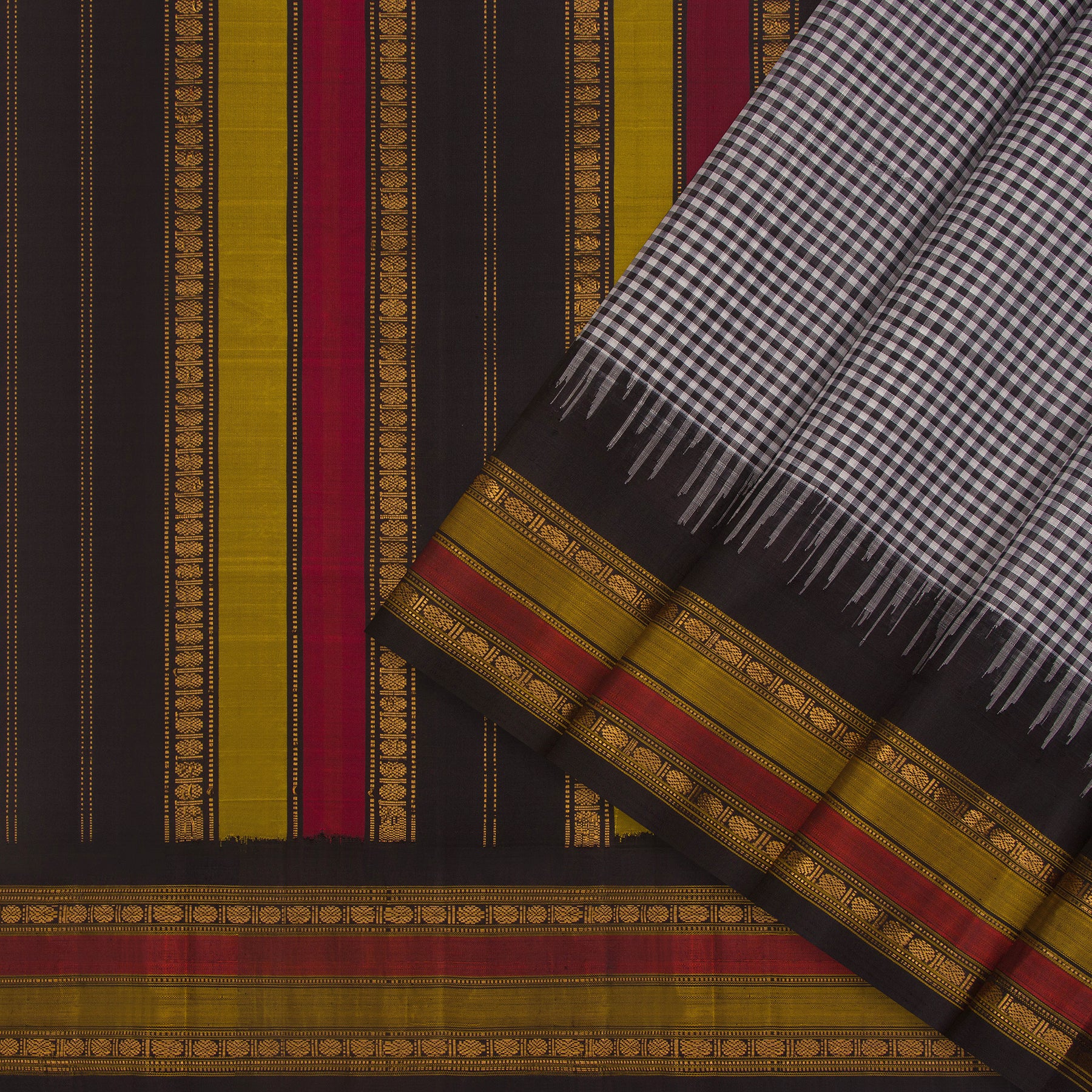 Kanakavalli Gadwal Silk/Cotton Sari 24-616-HS005-14340 - Cover View