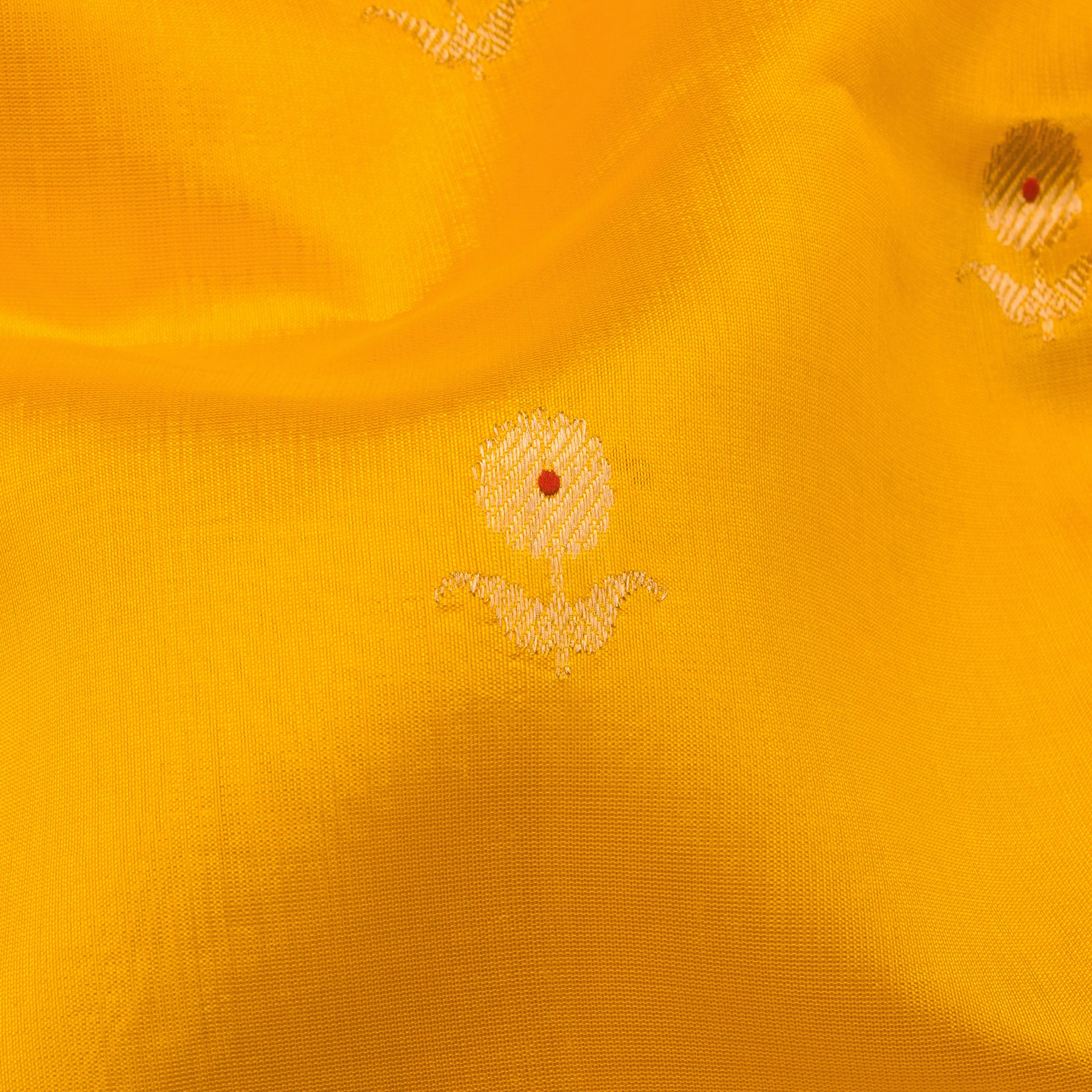 Chanderi Silk Sari 25-004-HS002-00011 - Fabric View