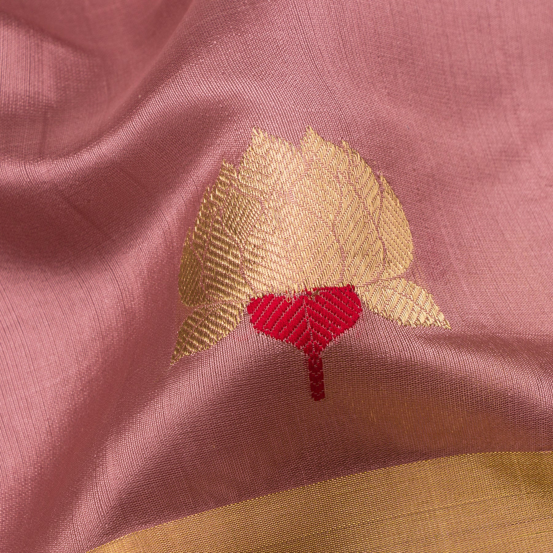 Chanderi Silk Sari 25-004-HS002-00027 - Fabric View