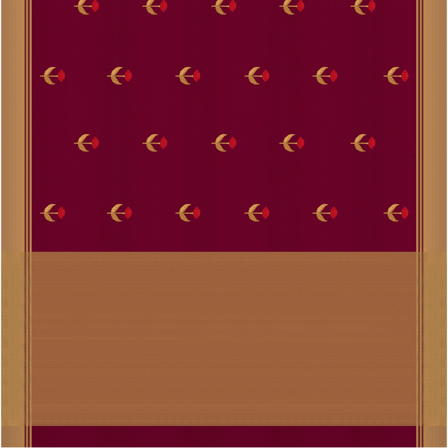 Chanderi Silk Sari 25-004-HS002-00038 - Full View