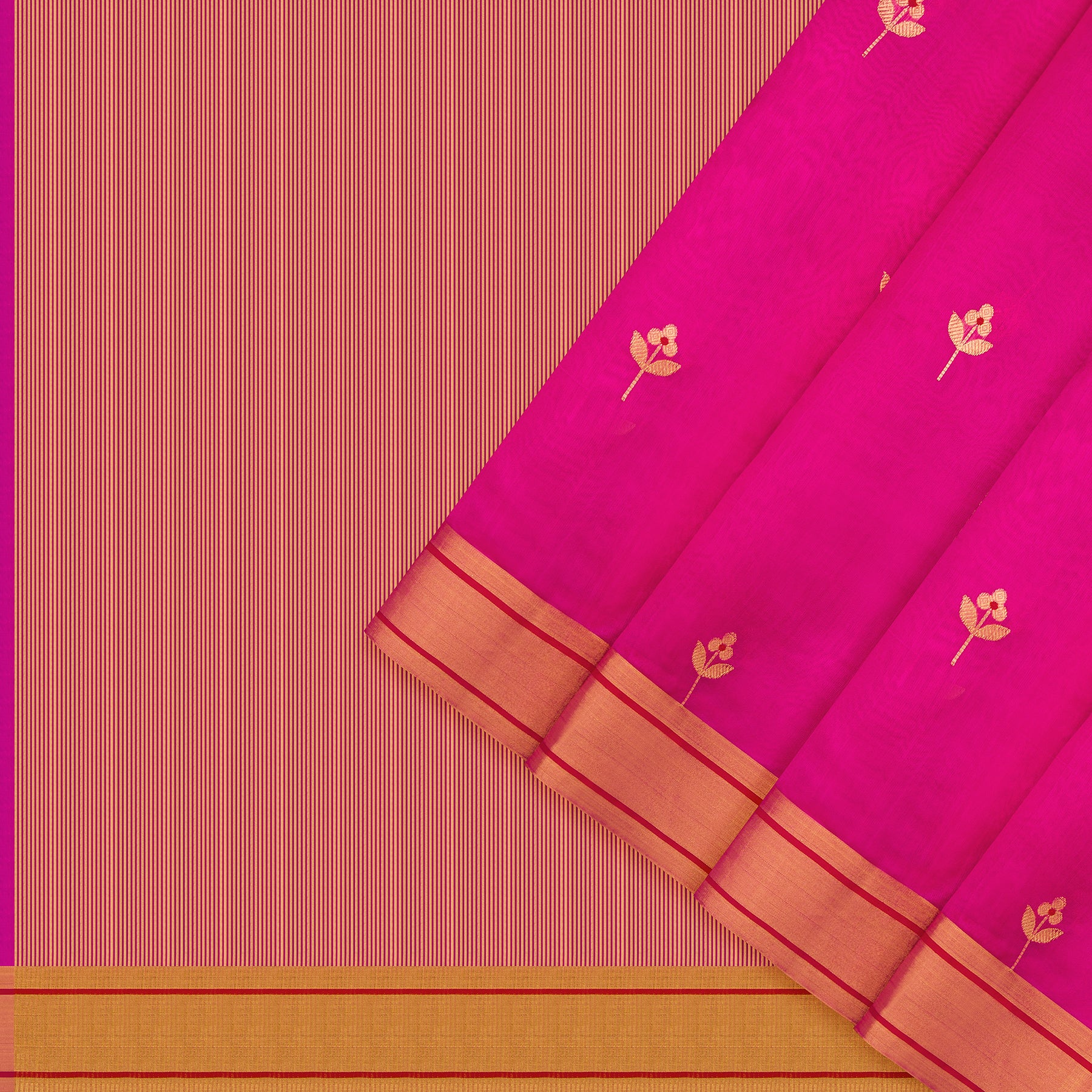 Chanderi Silk Sari 25-004-HS002-00051 - Cover View