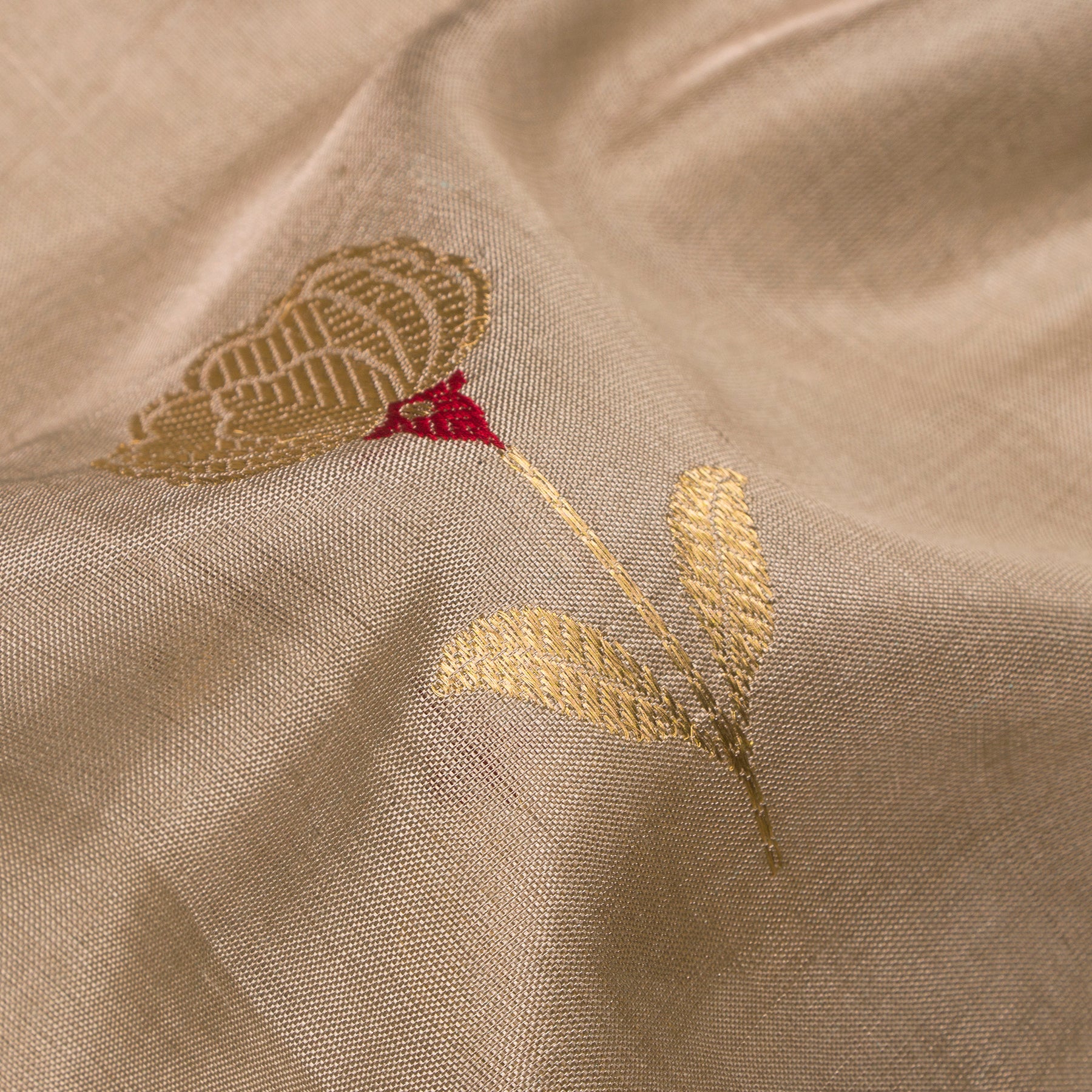 Chanderi Silk Sari 25-004-HS002-00053 - Fabric View