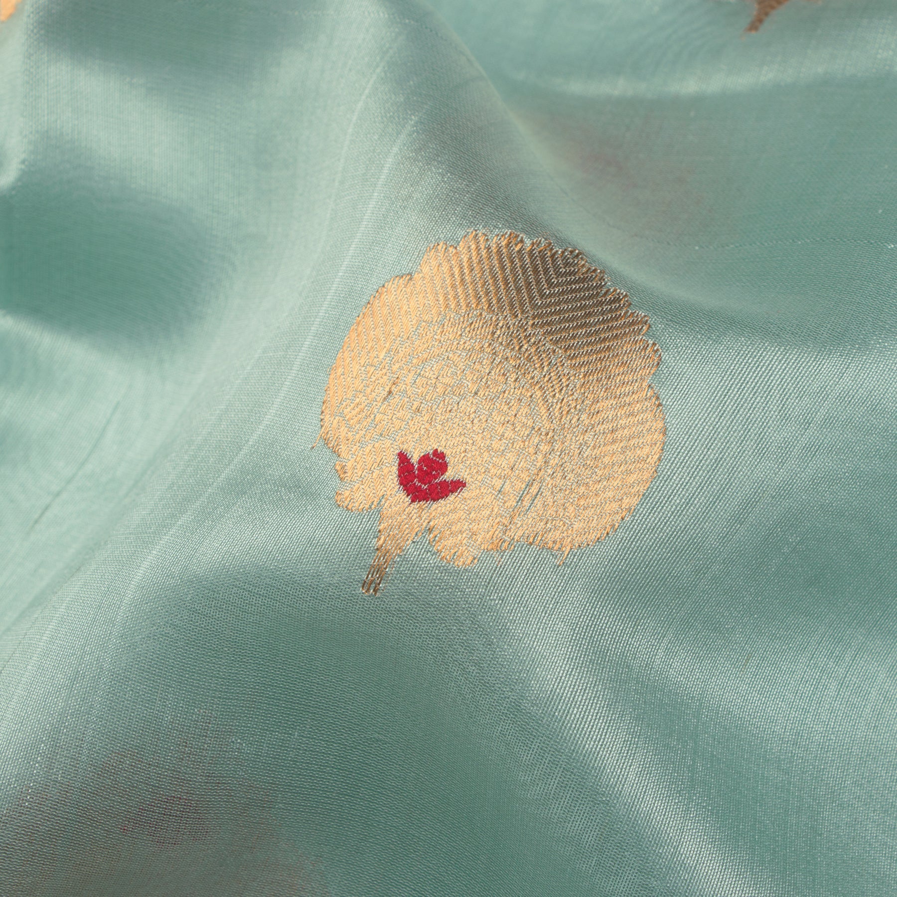 Chanderi Silk Sari 25-004-HS002-00070 - Fabric View