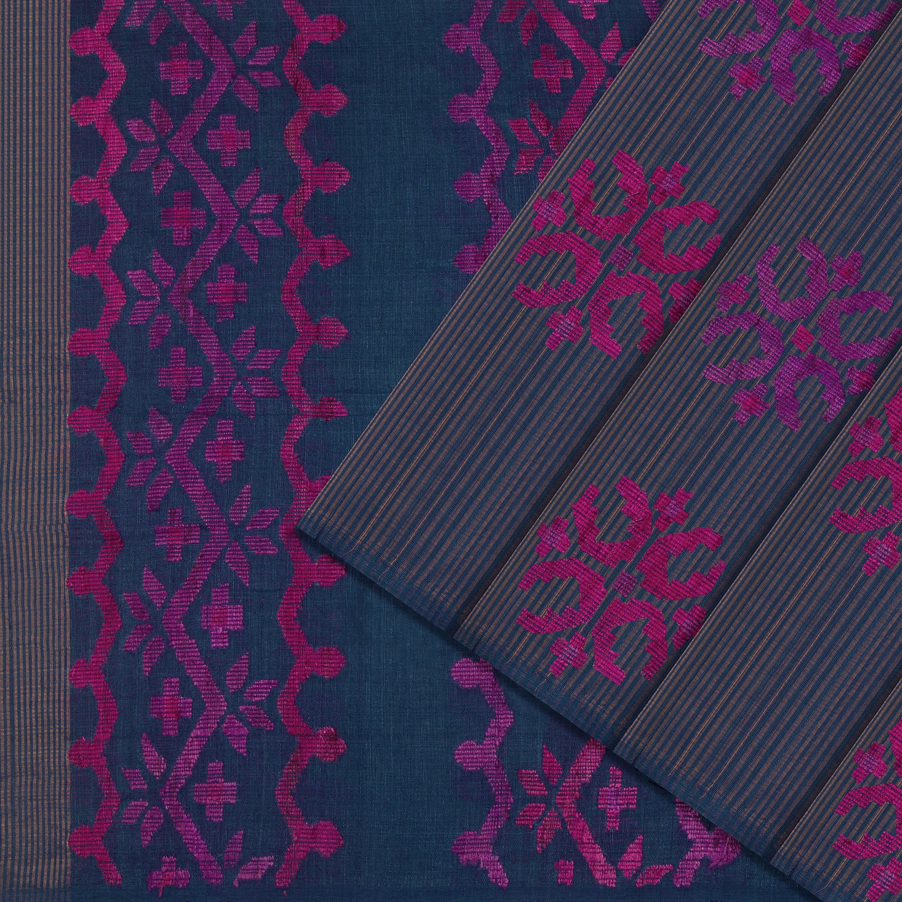 Bailou Linen Silk Sari 25-005-HS004-00187 - Cover View