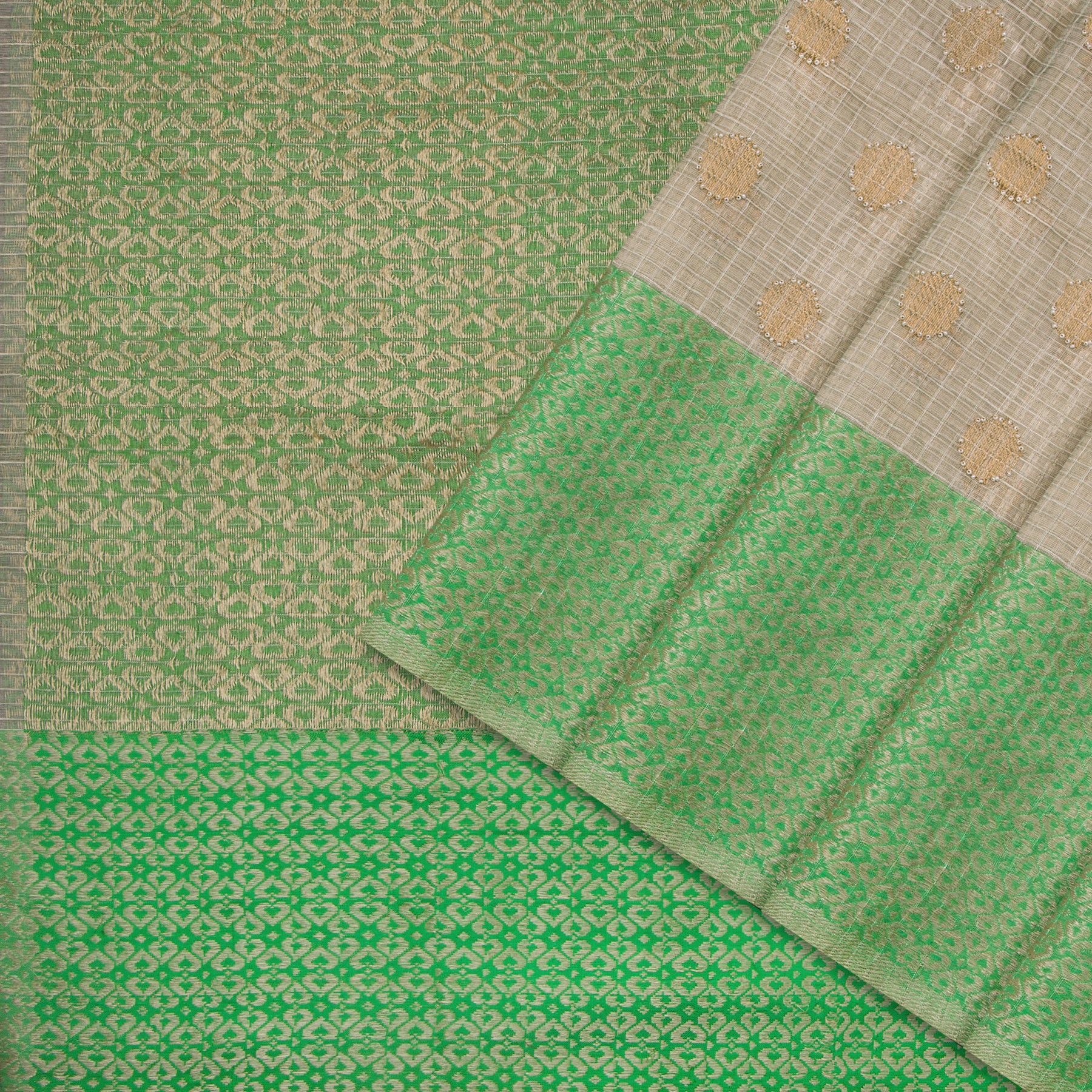 Bailou Jamdani Silk Sari 25-005-HS002-00026 -  Cover View