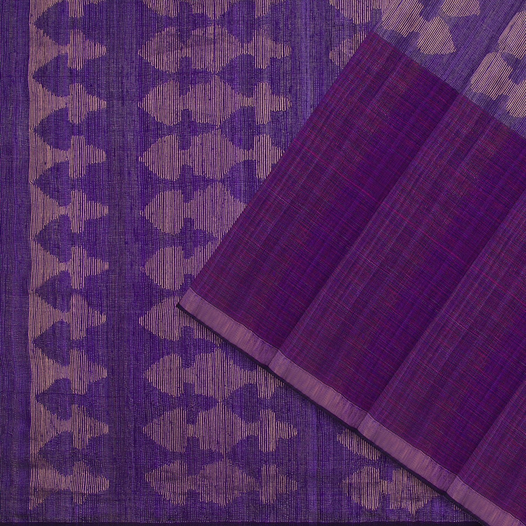 Bailou Jamdani Silk Sari 25-005-HS002-00142 - Cover View