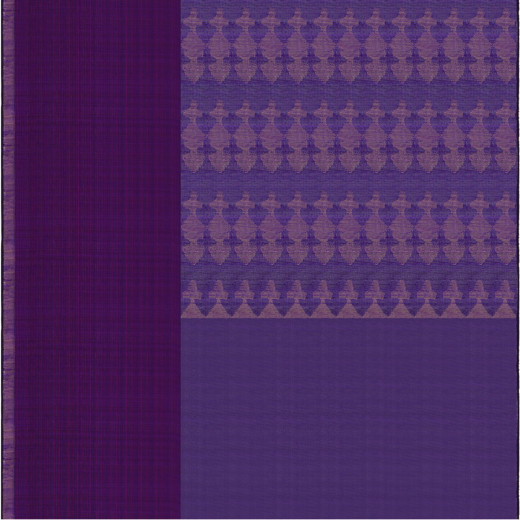 Bailou Jamdani Silk Sari 25-005-HS002-00142 - Full View