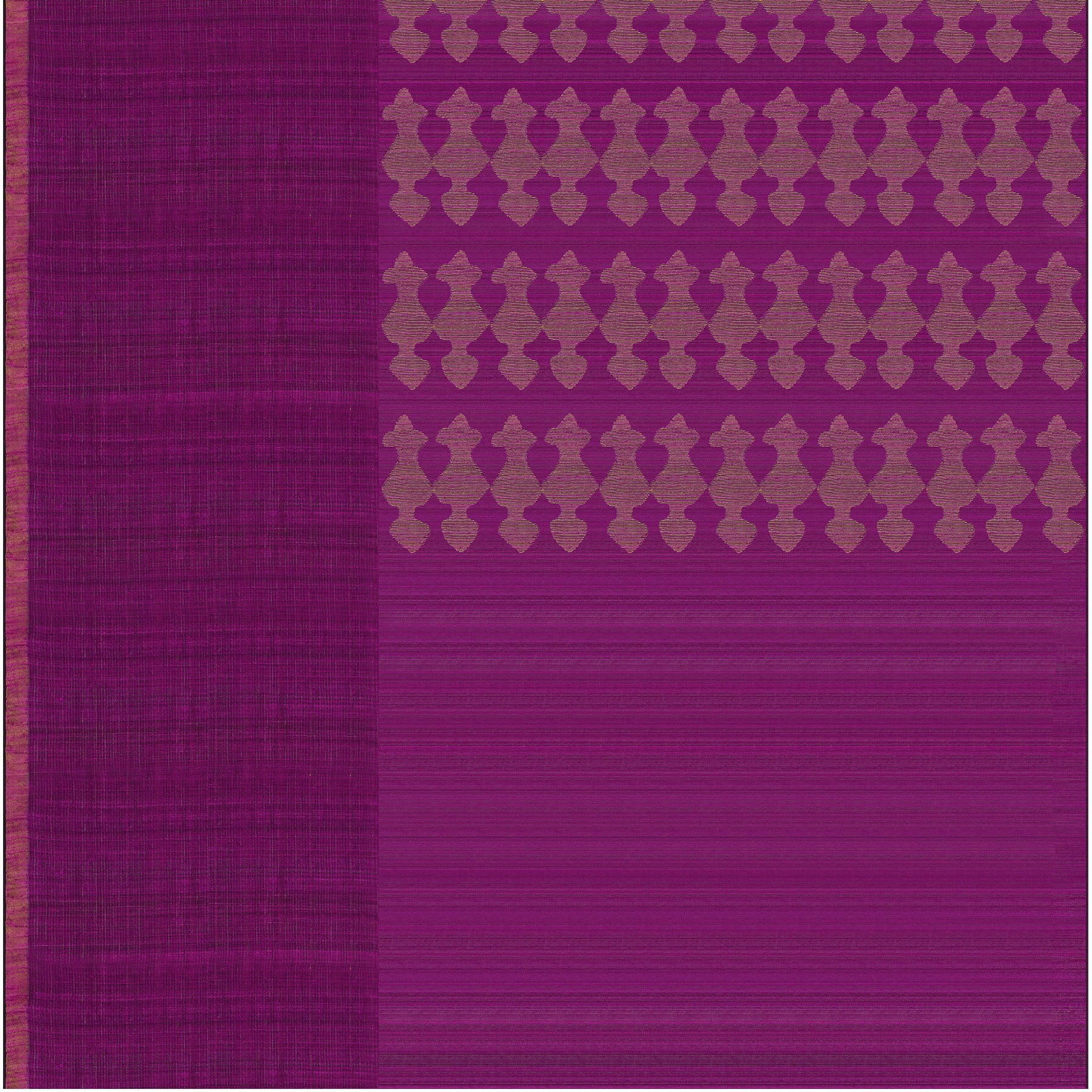Bailou Jamdani Silk Sari 25-005-HS002-00143 - Full View