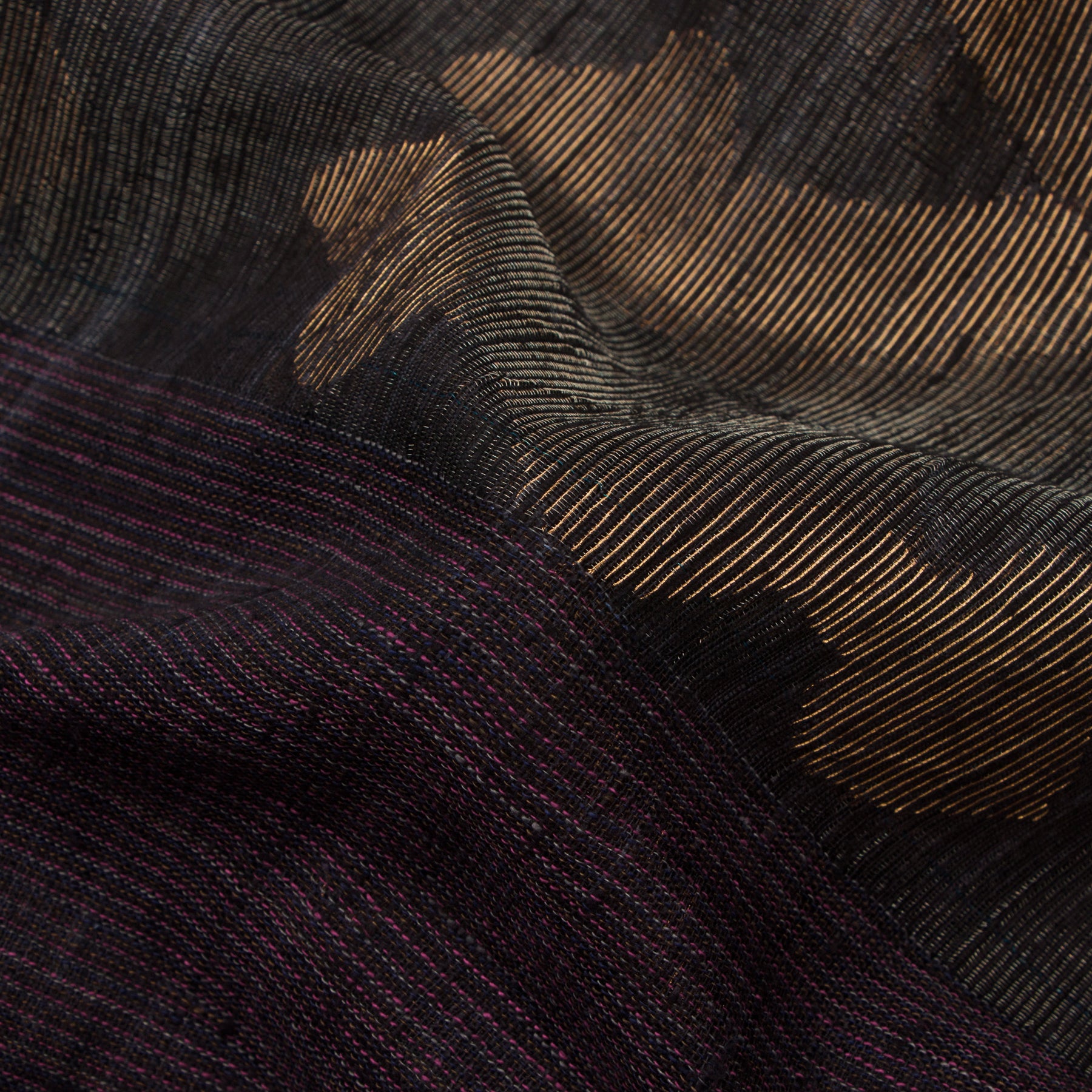 Bailou Jamdani Silk Sari 25-005-HS002-00145 - Fabric View