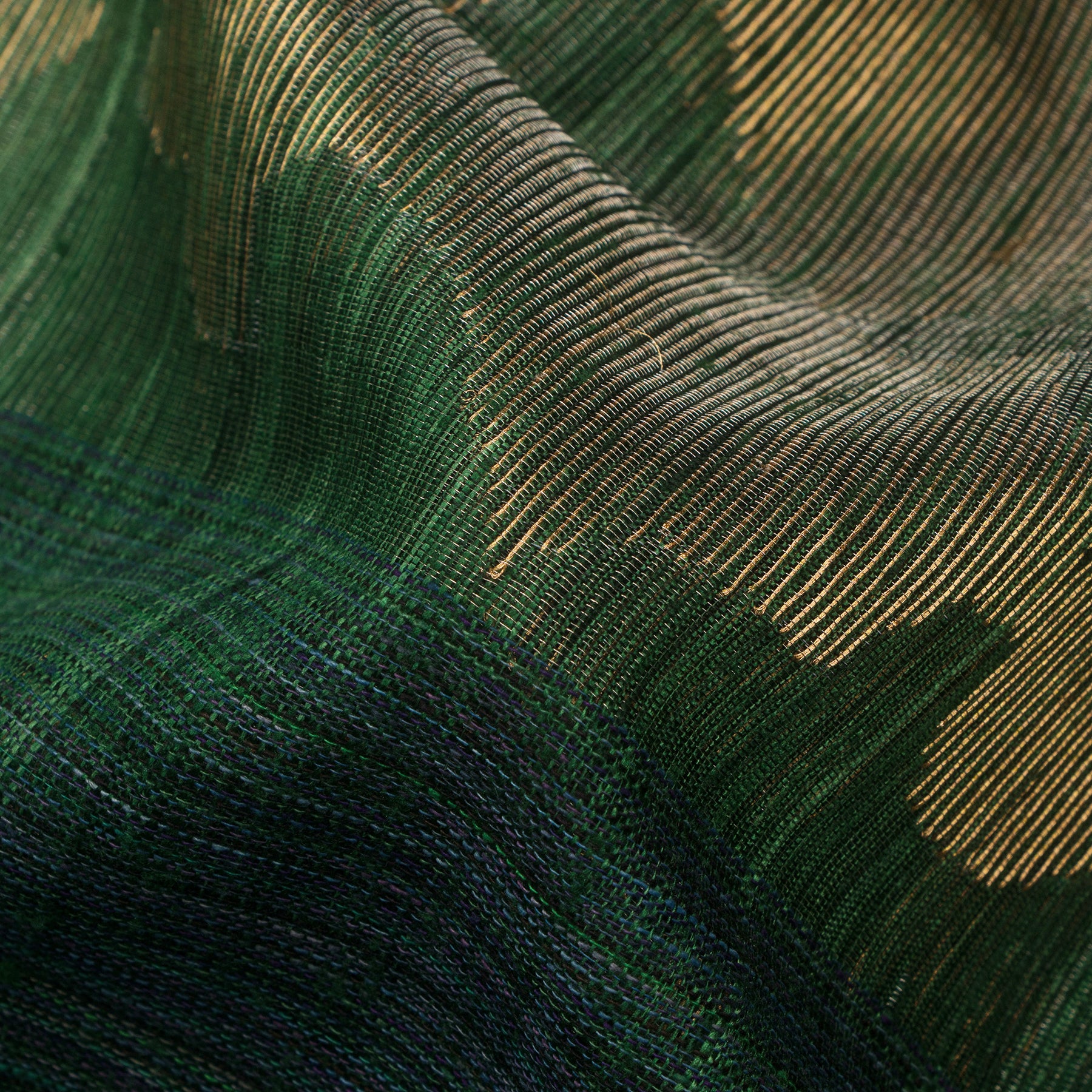 Bailou Jamdani Silk Sari 25-005-HS002-00148 - Fabric View