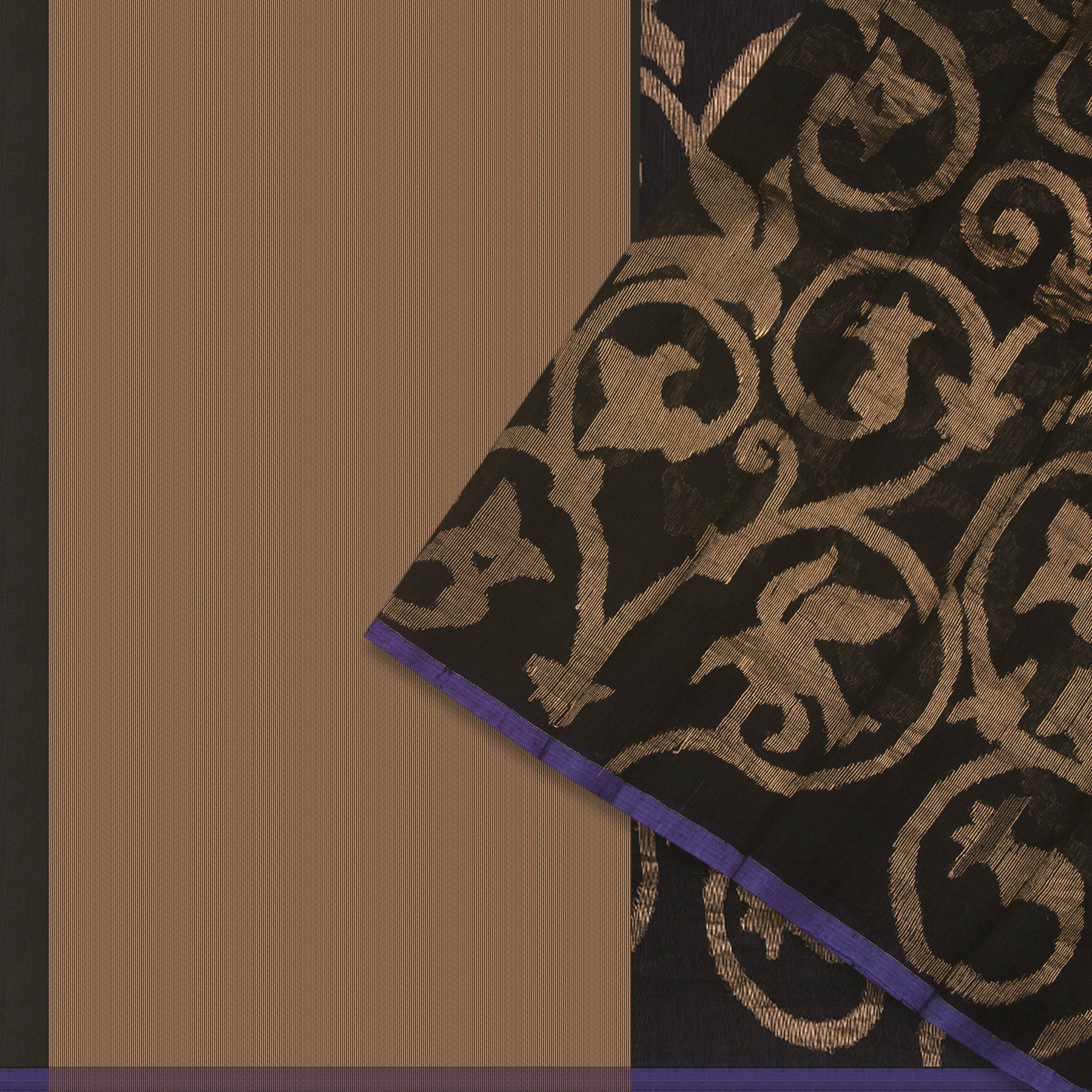 Bailou Jamdani Linen Silk Sari 25-005-HS004-00188 - Cover View