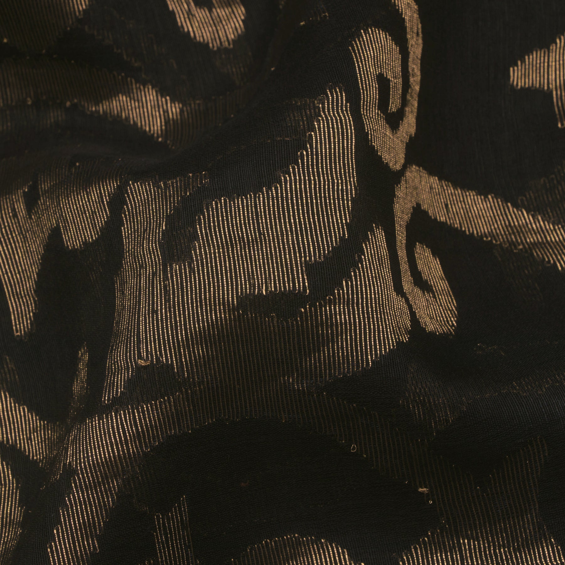 Bailou Jamdani Linen Silk Sari 25-005-HS005-00027 - Fabric View