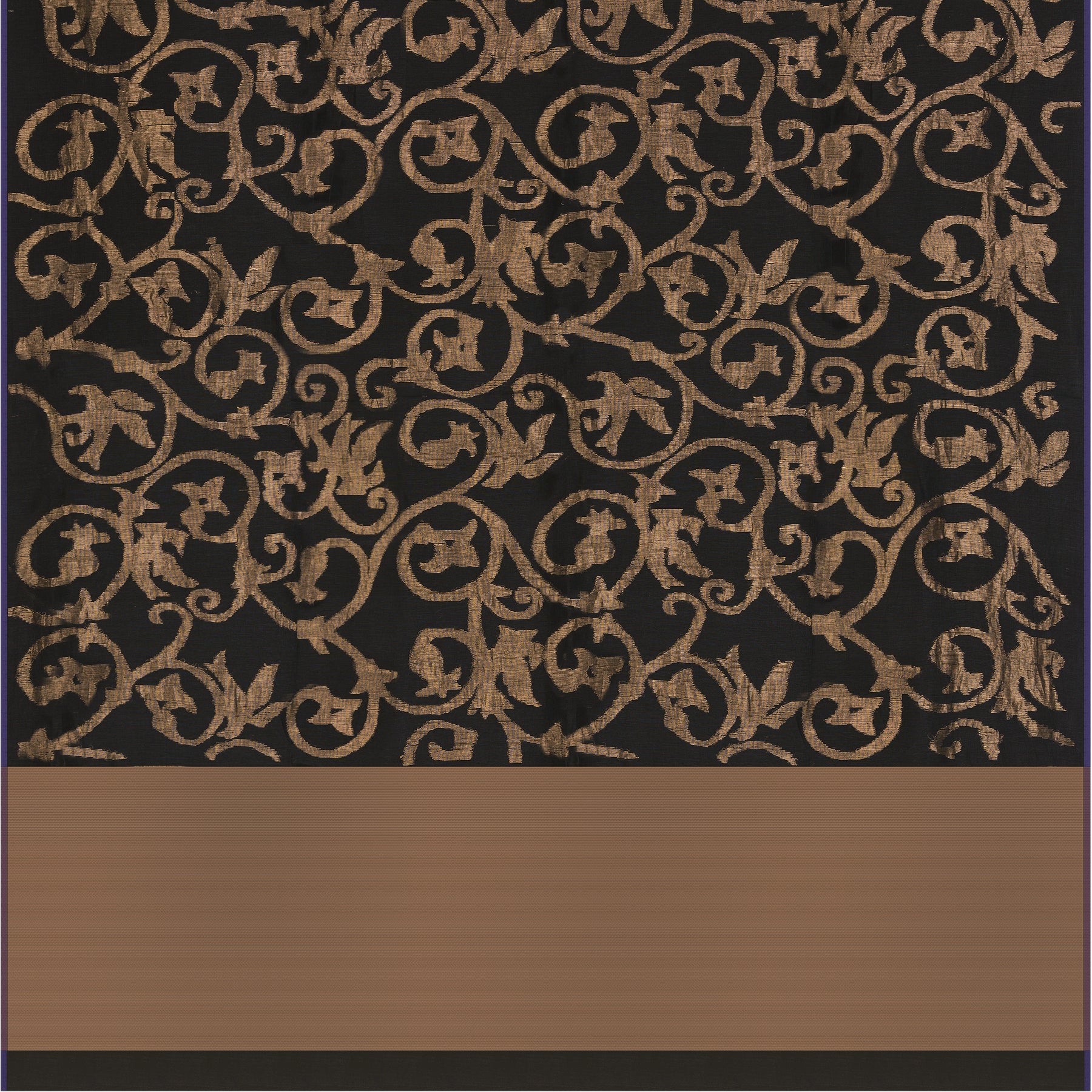 Bailou Jamdani Linen Silk Sari 25-005-HS005-00027 - Full View