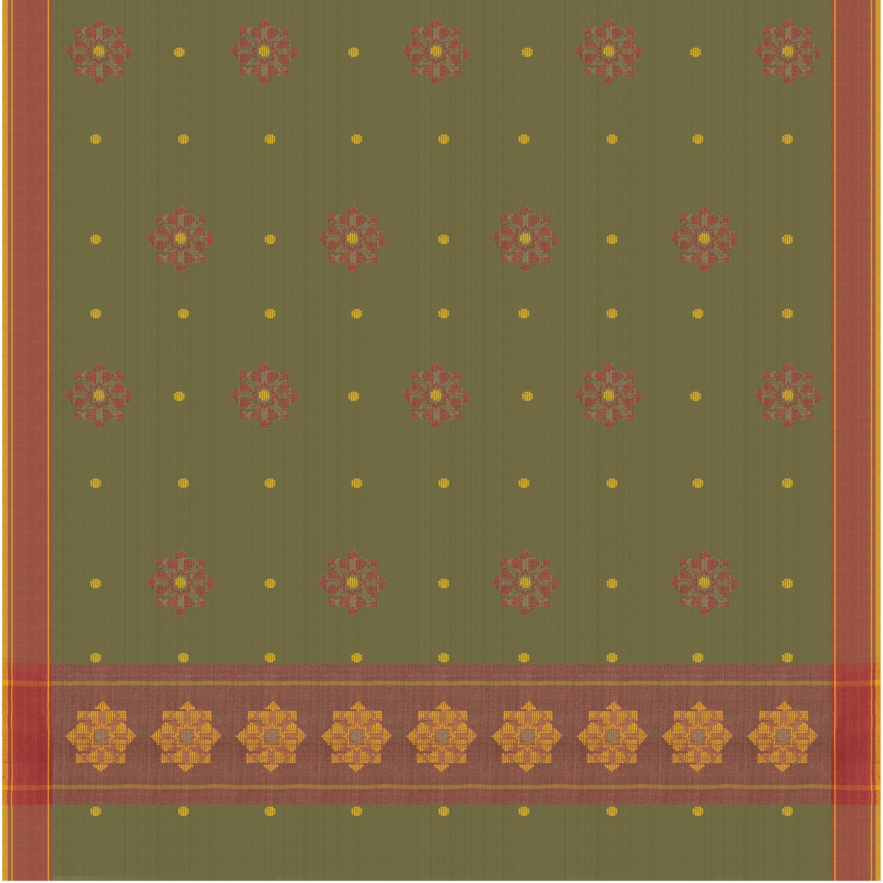 Pradeep Pillai Tussore Silk Sari 25-008-HS002-00191 - Full View