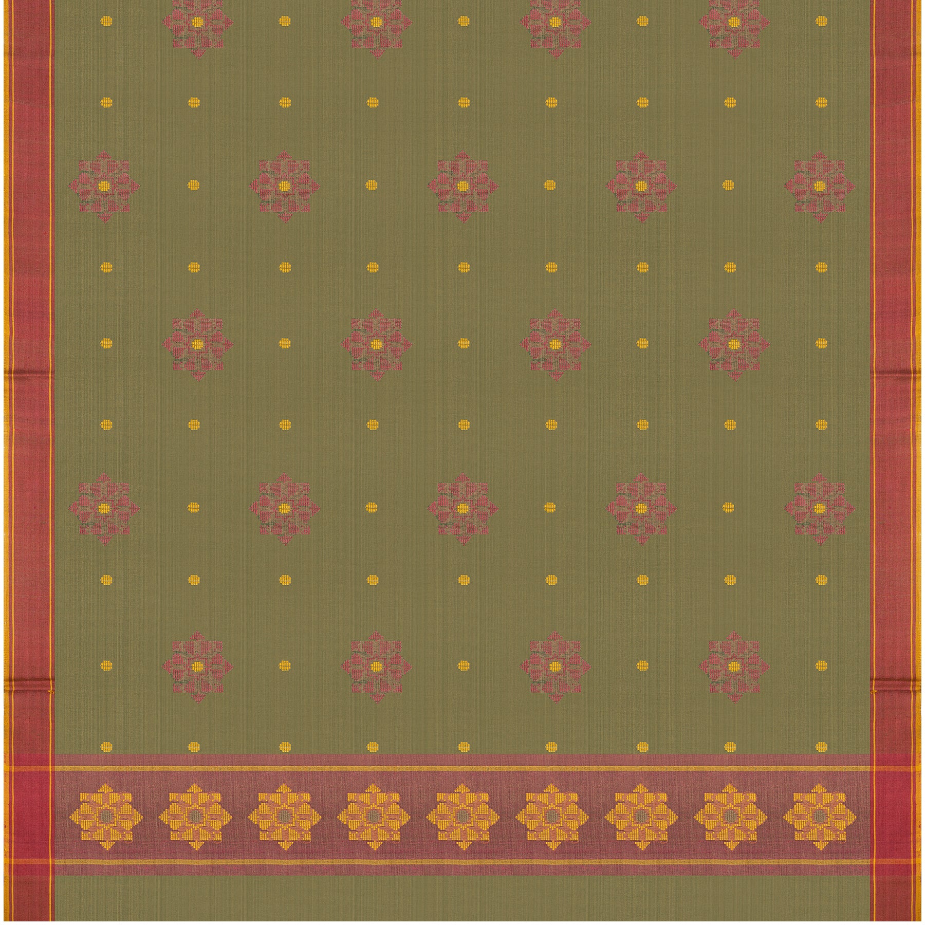 Pradeep Pillai Tussore Silk Sari 25-008-HS002-00192 - Full View