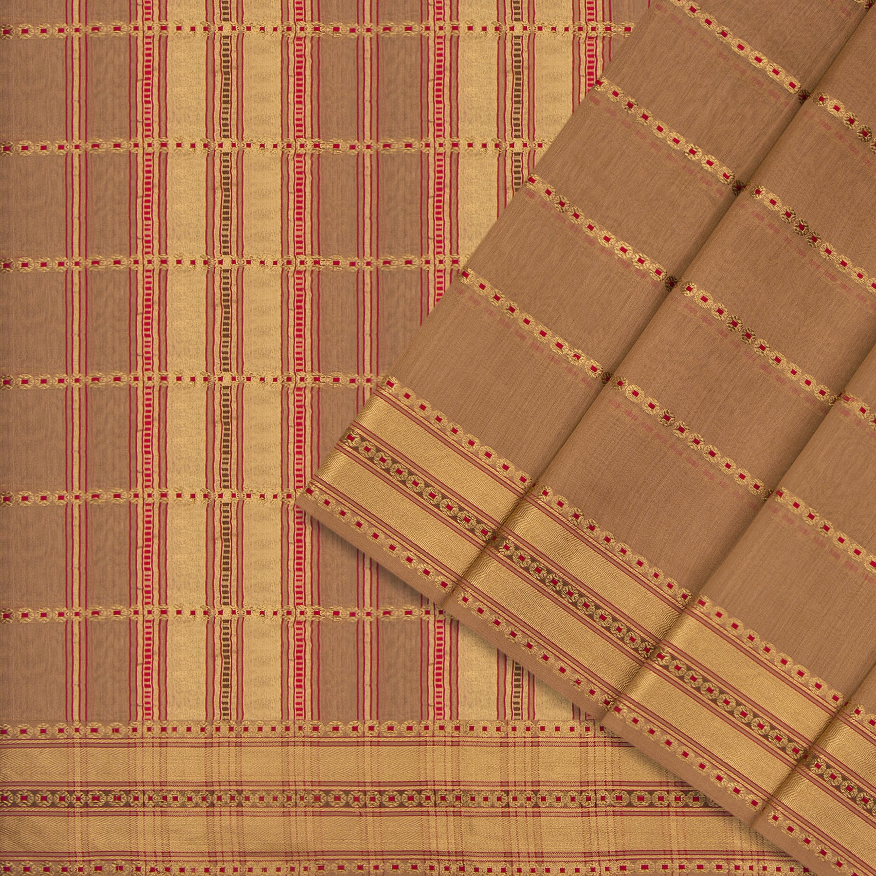 Pradeep Pillai Chanderi Silk/Cotton Sari 25-008-HS005-00029 - Cover View