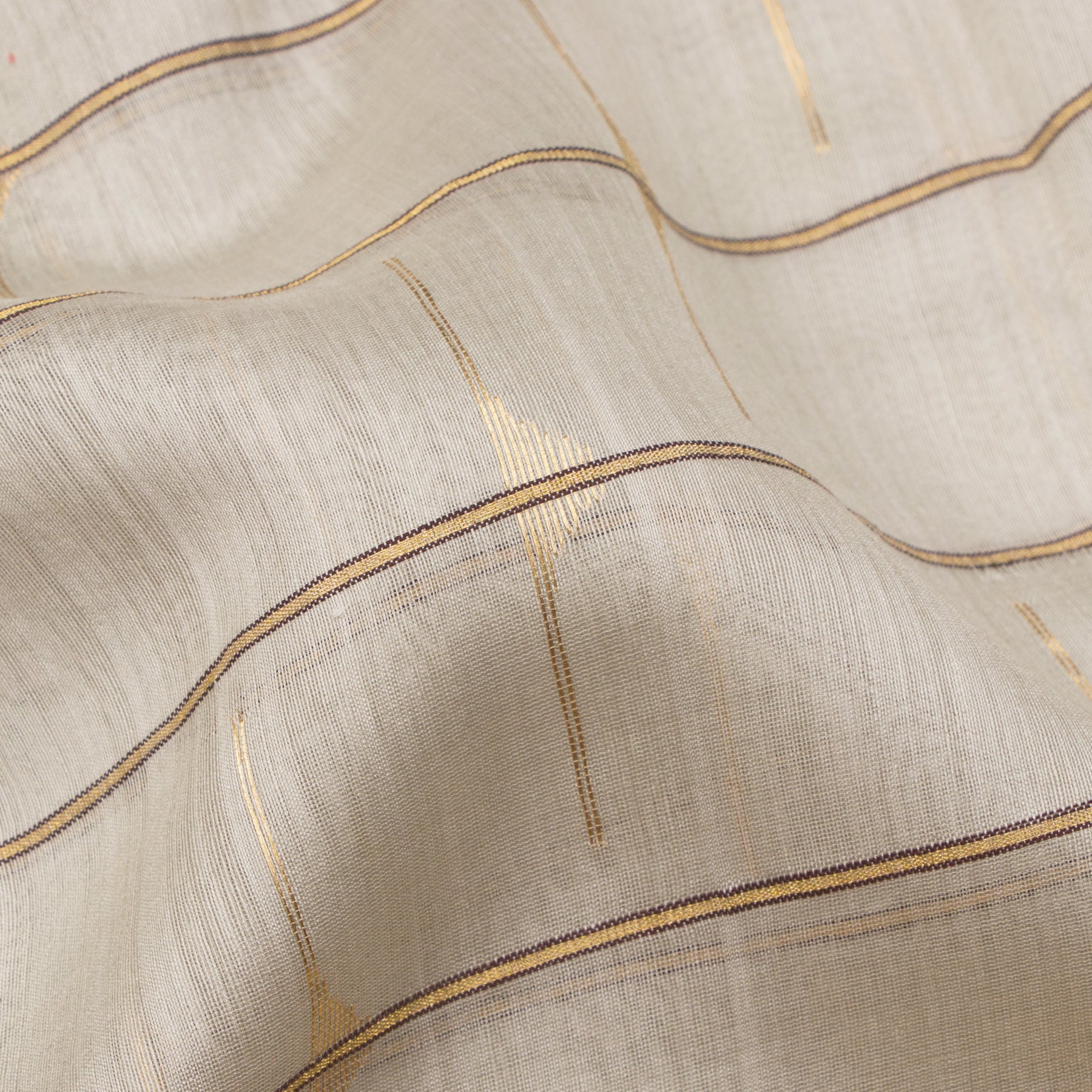 Pradeep Pillai Chanderi Silk/Cotton Sari 25-008-HS005-00084 - Fabric View