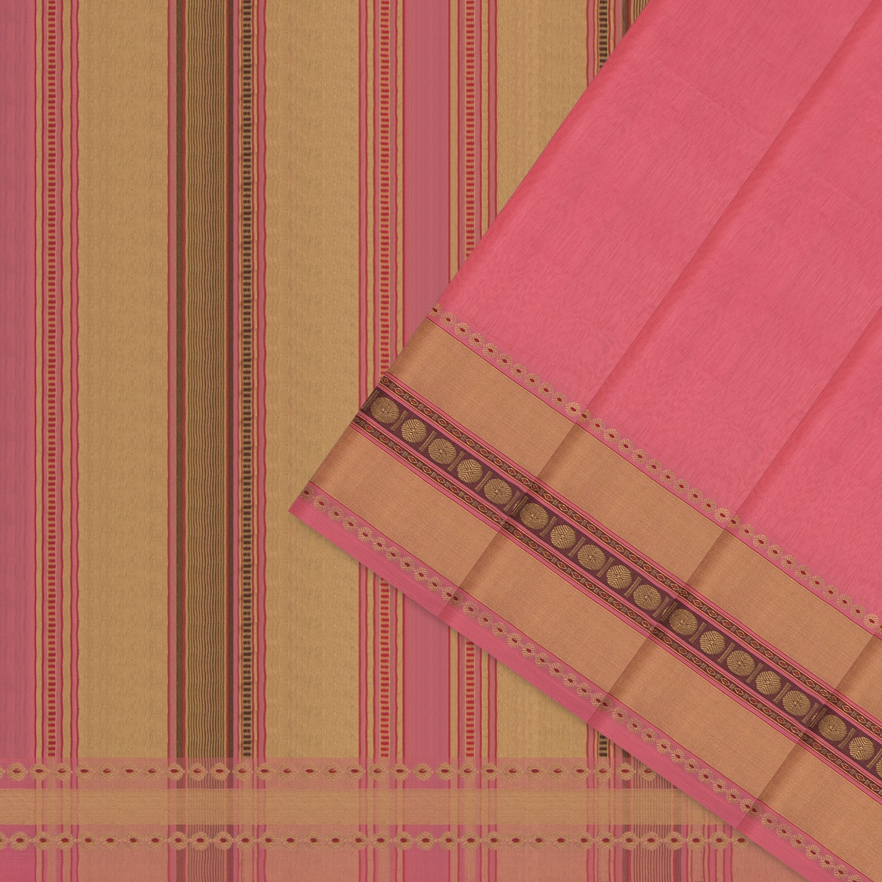 Pradeep Pillai Chanderi Silk/Cotton Sari 25-008-HS005-00537 - Cover View