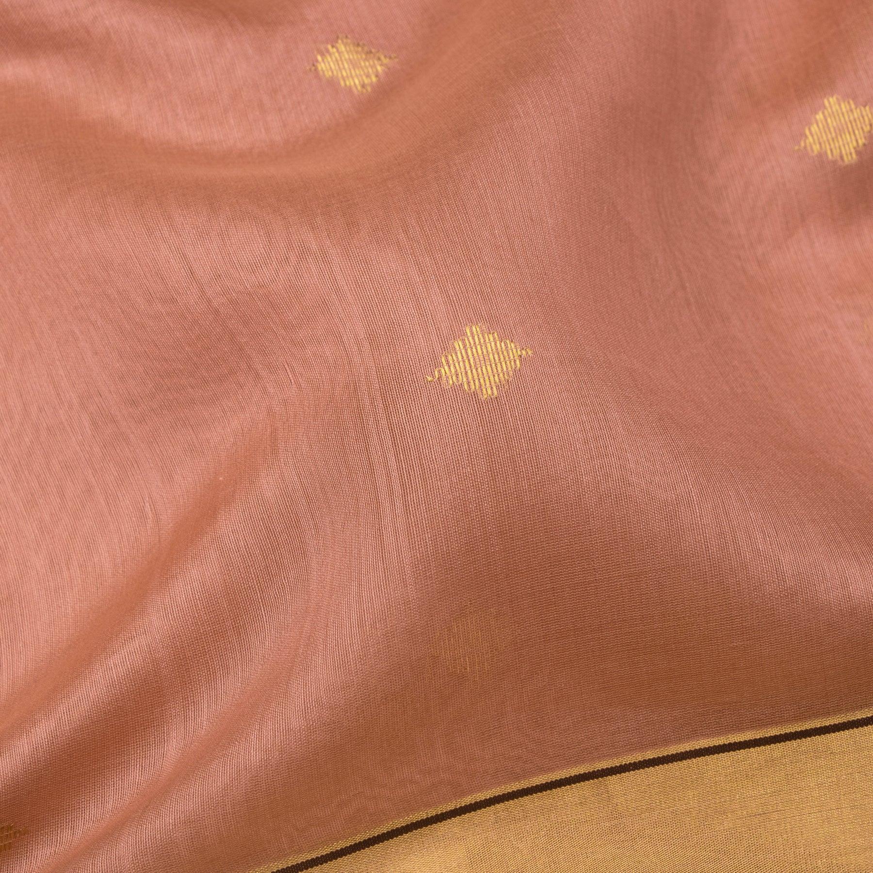 Pradeep Pillai Chanderi Silk/Cotton Sari 25-008-HS005-00159 - Fabric View