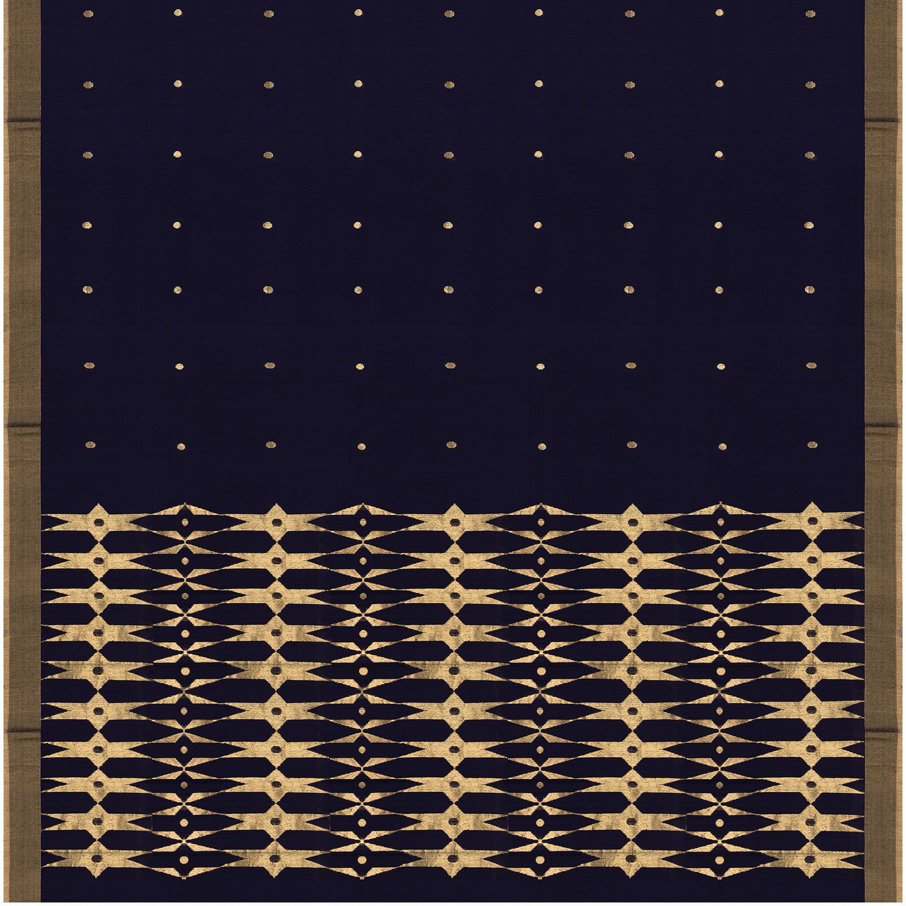 Pradeep Pillai Chanderi Silk/Cotton Sari 25-008-HS005-00166 - Full View
